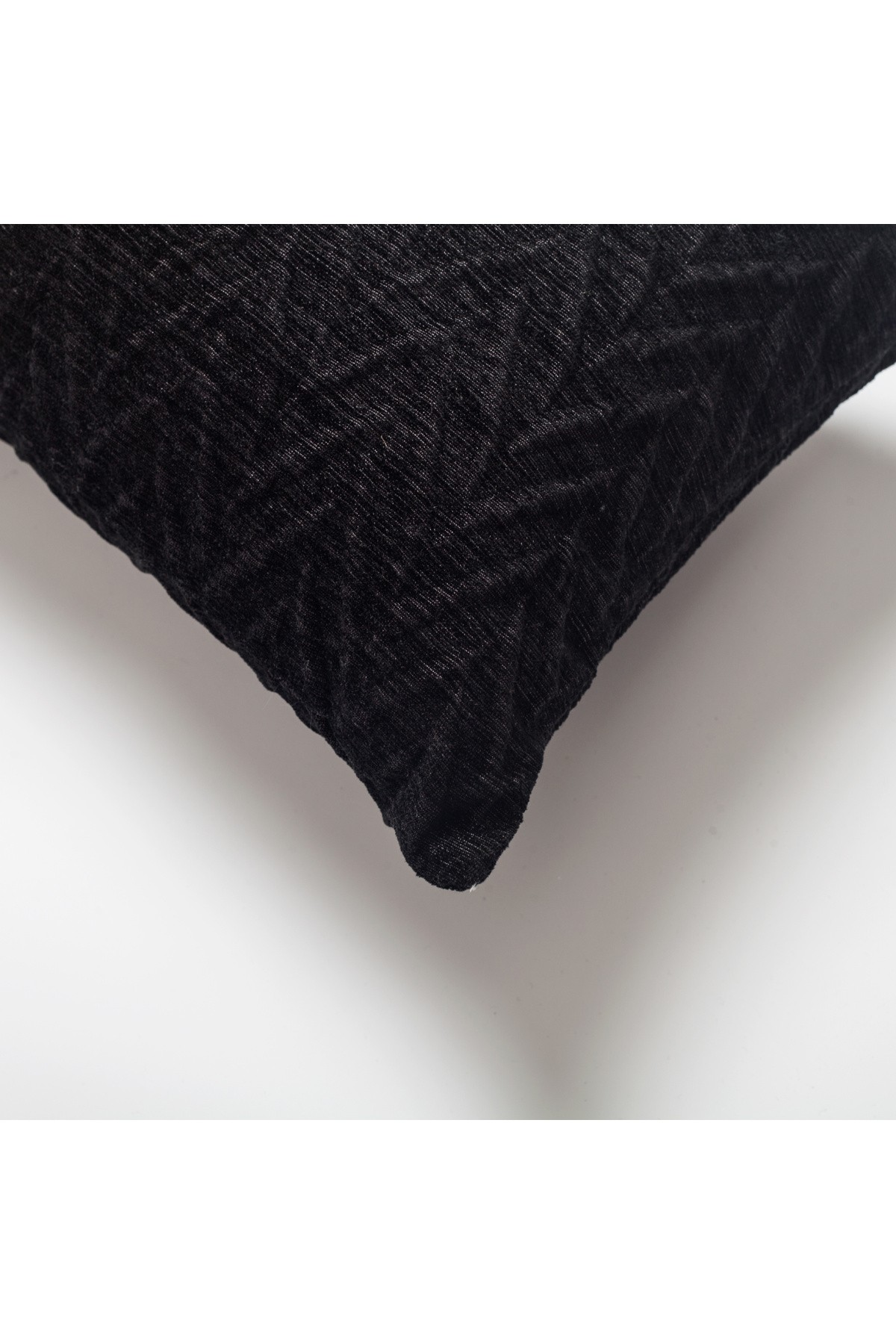 "Cello" - Embossed Pattern Cushion 12x20 Inch - Black (Cover Only)