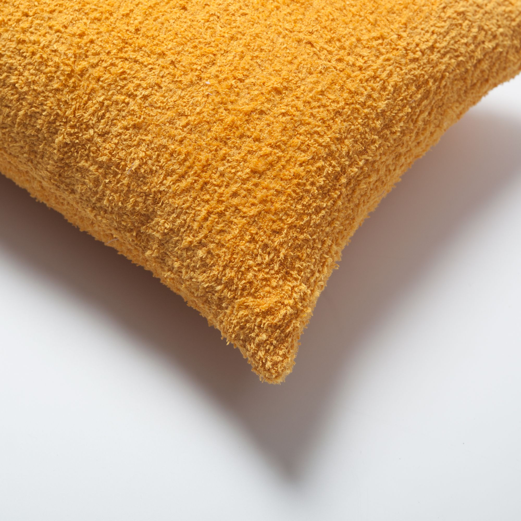 "Cozy" - Sheepskin Texture Fluffy Cushion 14x28 Inch - Yellow (Cover Only)