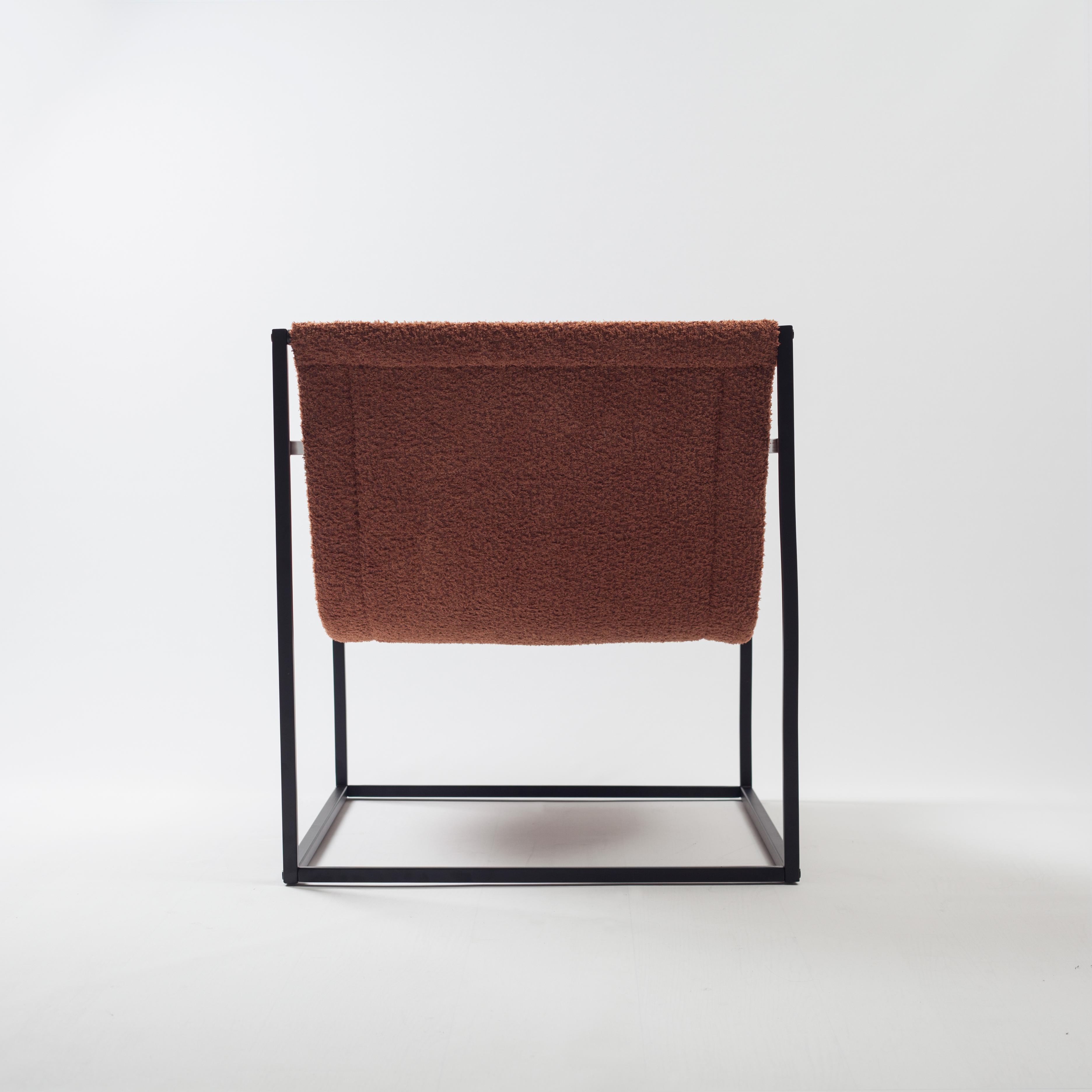 Bernie Chair Metal Seat - Brown