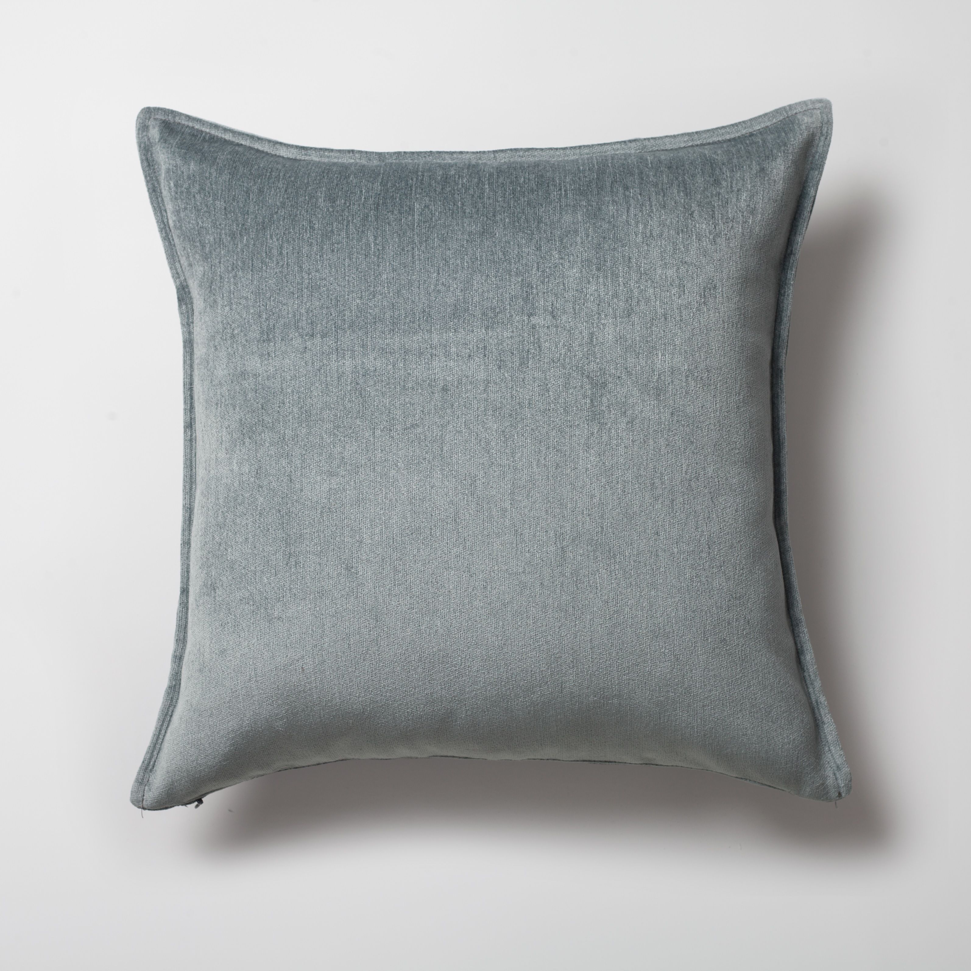 "Eliza" - Blue Viscose Natural Linen Pillow 20x20 Inch - Blue (Cover Only)