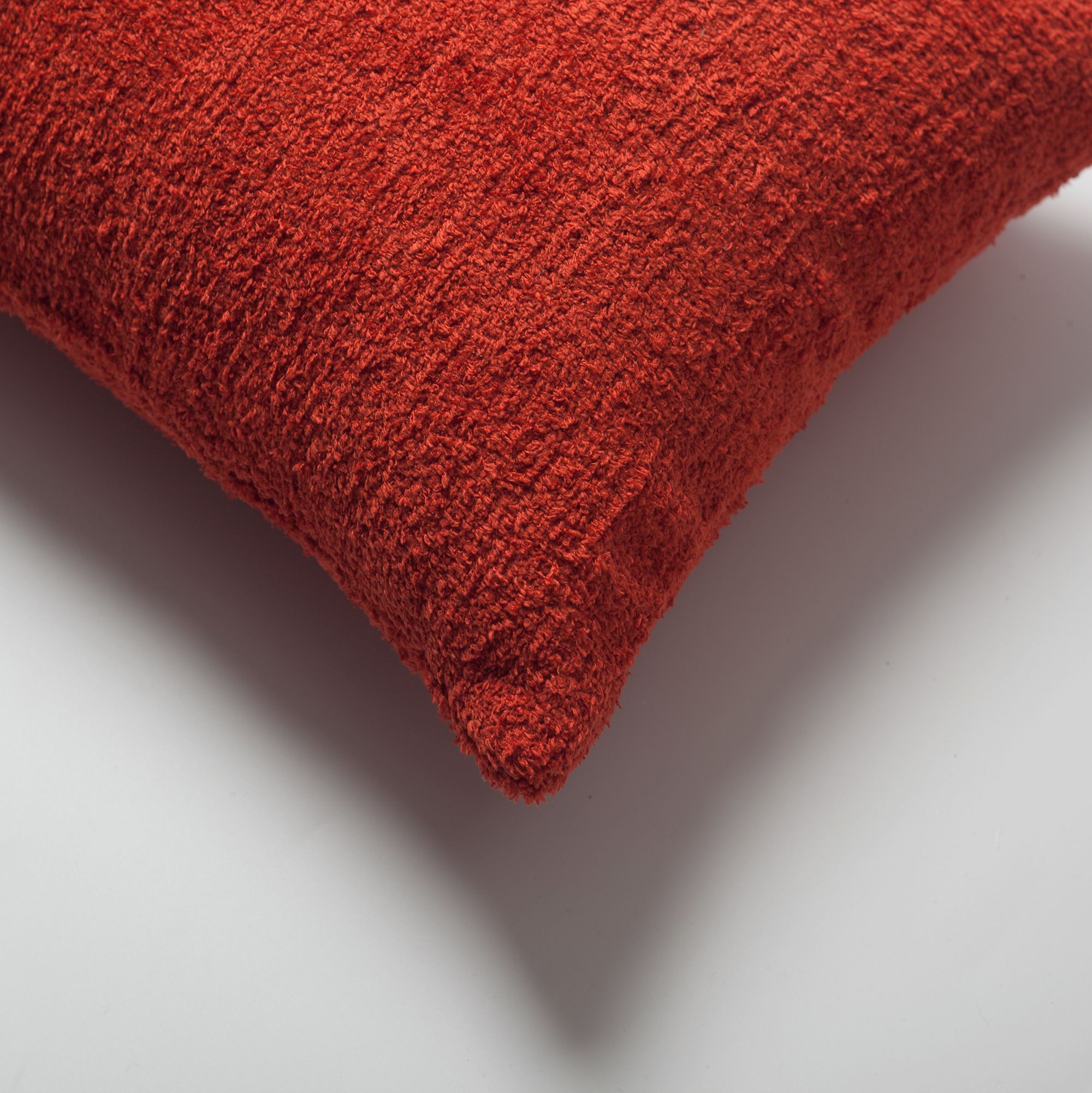 "Cozy" - Sheepskin Texture Fluffy Cushion 14x28 Inch - Red (Cover Only)