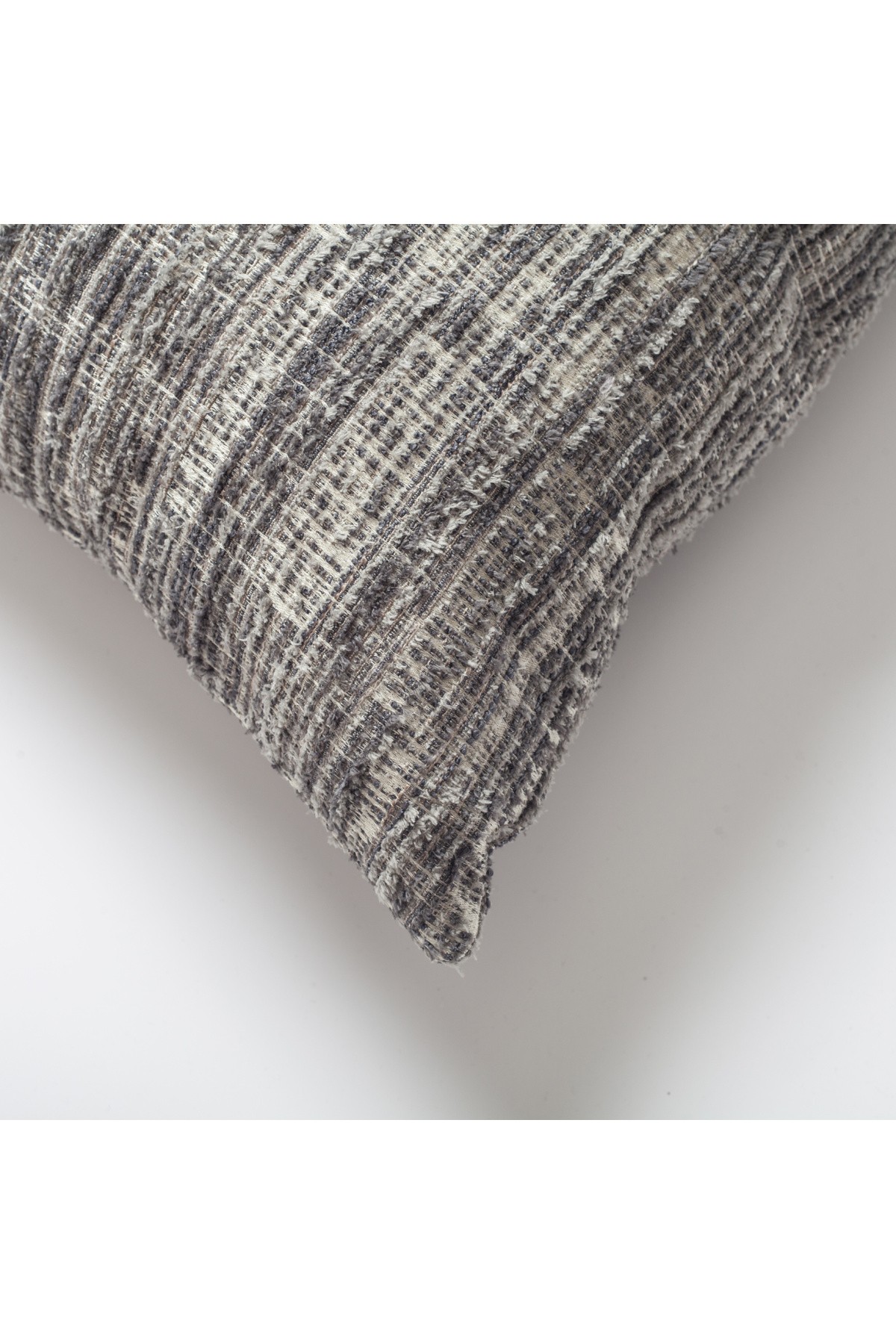 "Tweed" - Abstract Textured Square Pillow 20x20 Inch - Grey (Cover Only)