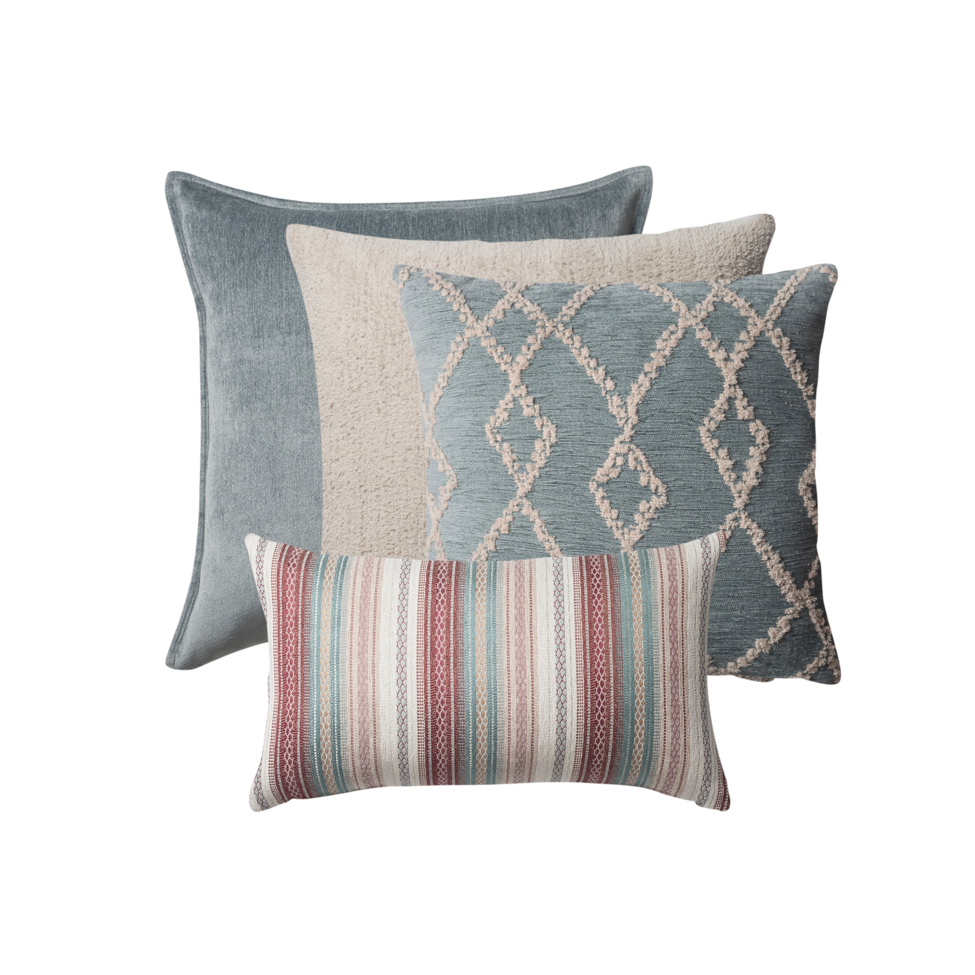 "Rodos" - Decorative Pillow - 4-Piece Combo Set (Cover Only)