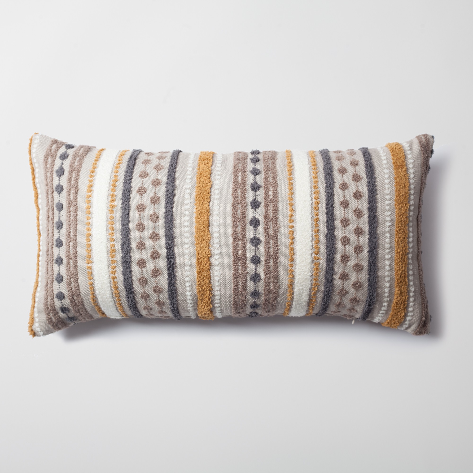 "Loom" Linen Fringed Bed Runner + 3 Pillow Set Nomad (Cover Only)