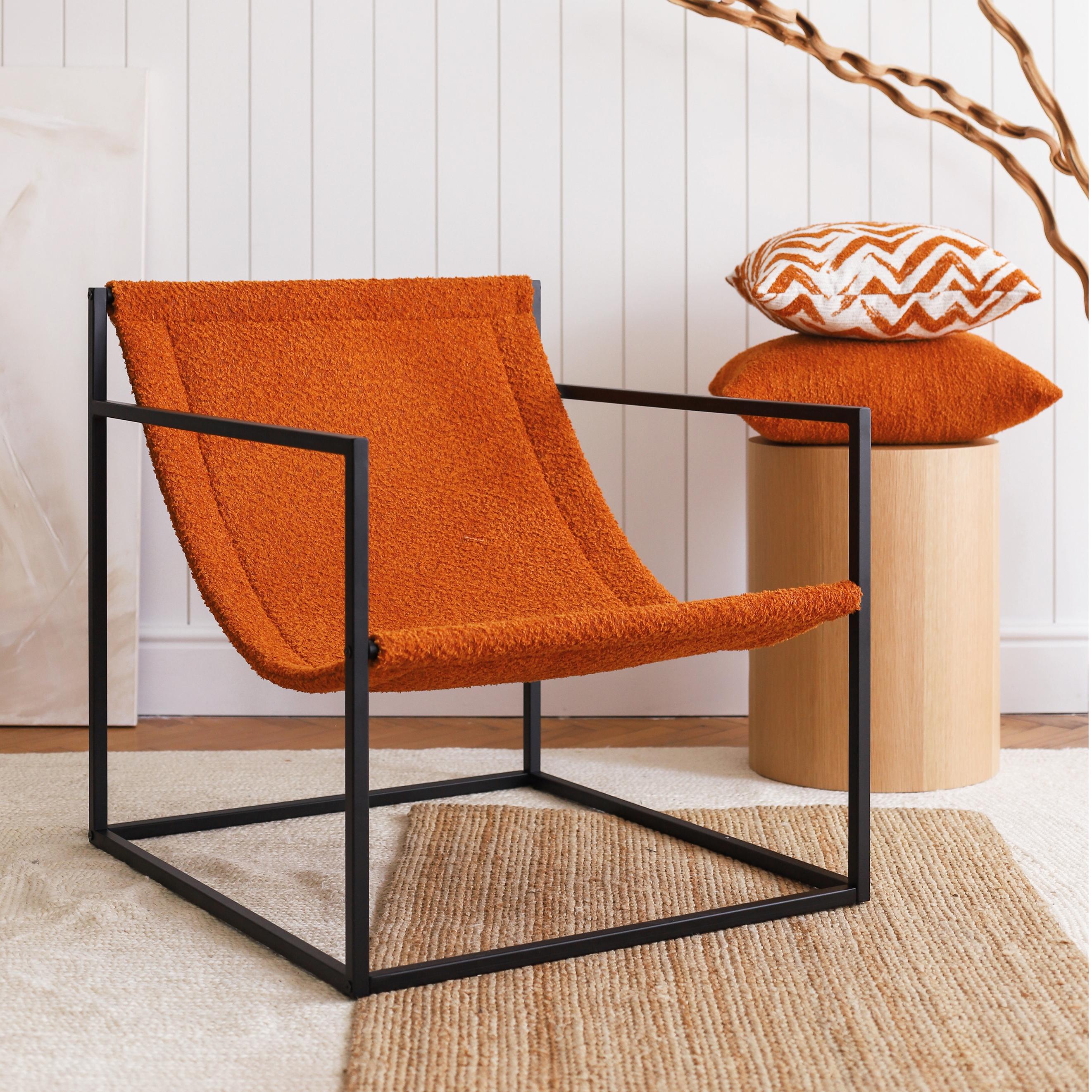 Bernie Chair Metal Seat - Orange