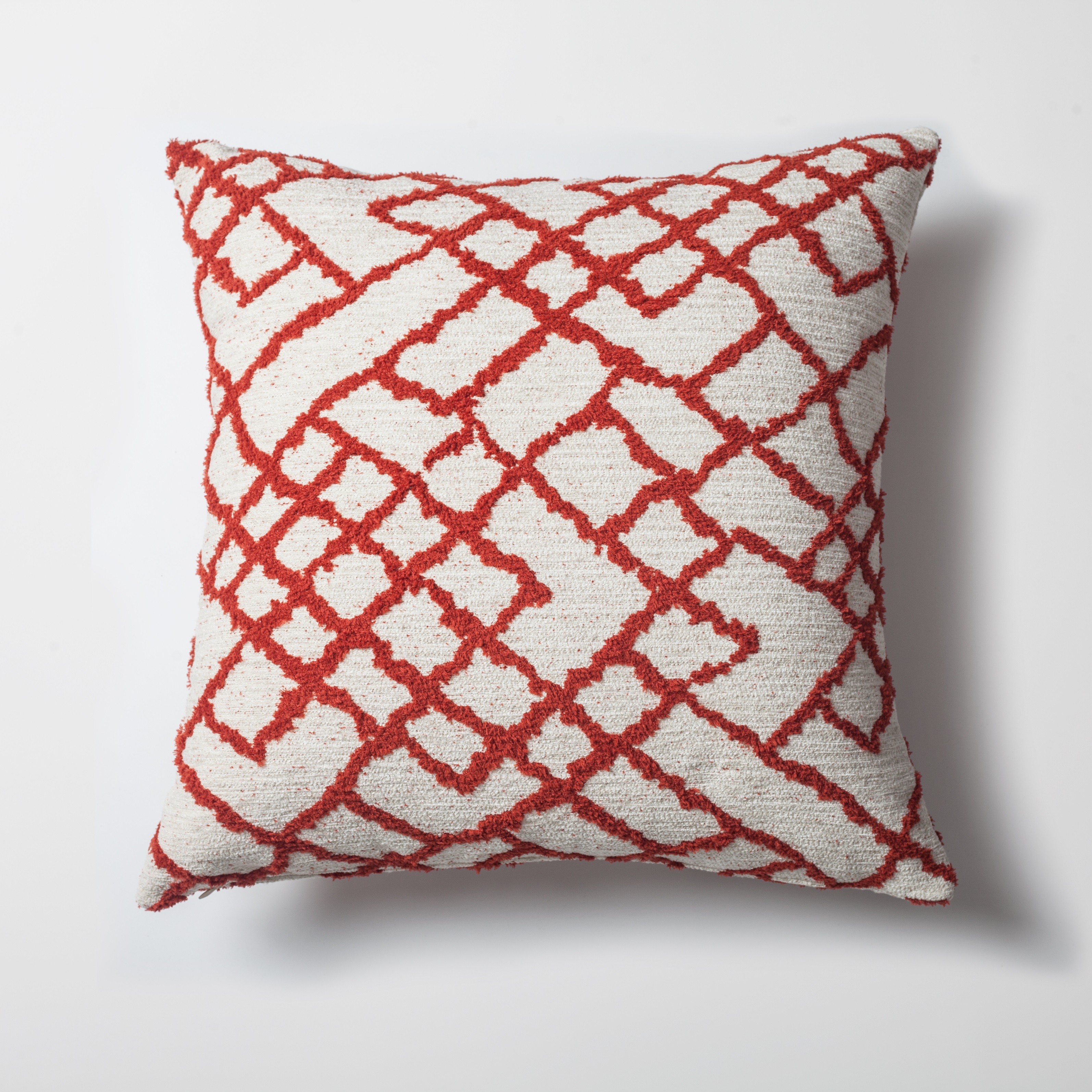 "Maya" - Ethnic Kilim Patterned Pillow 20x20 Inch - Red (Cover Only)
