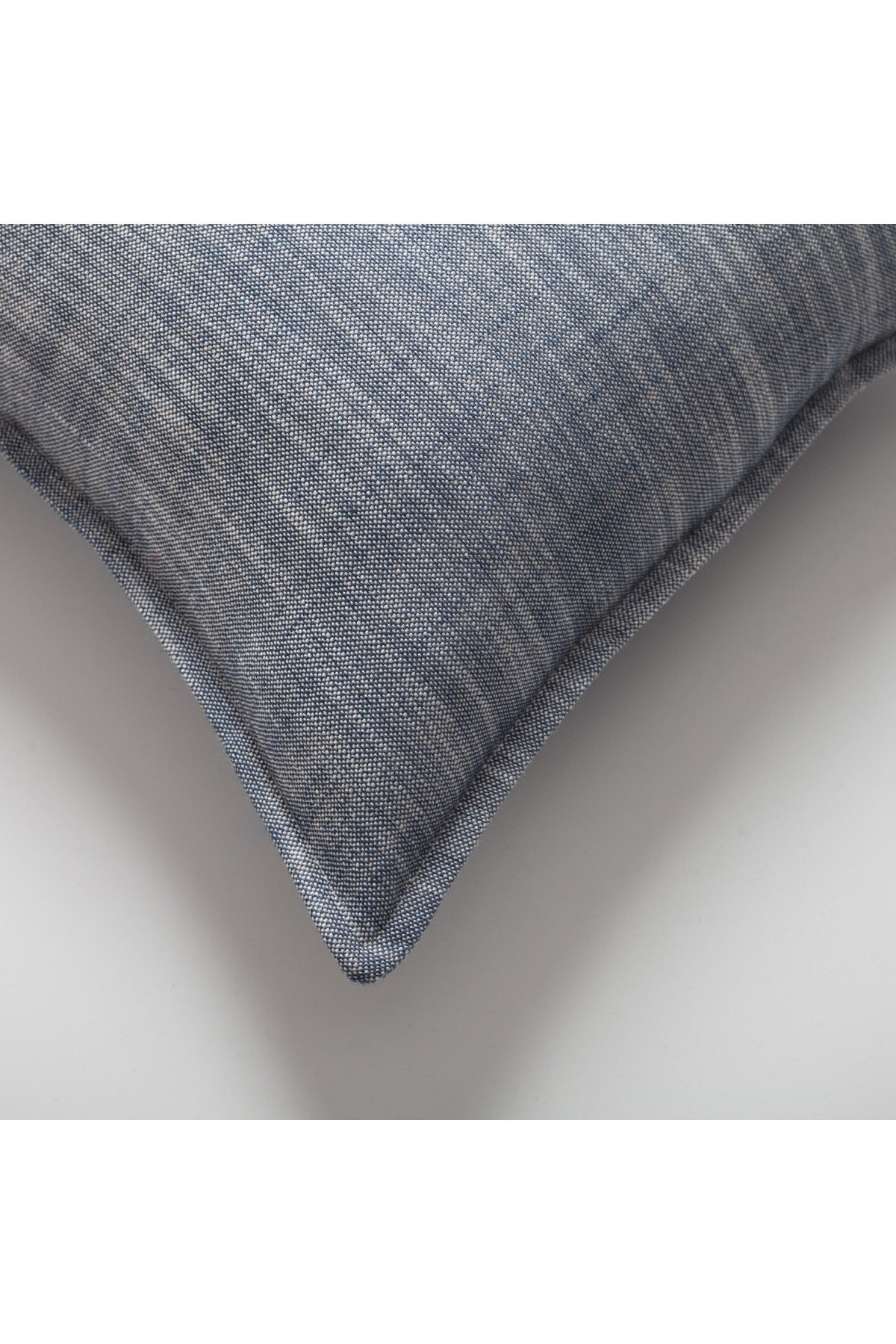 "Porto" - Linen Square Pillow 20x20 Inch - Blue (Cover Only)