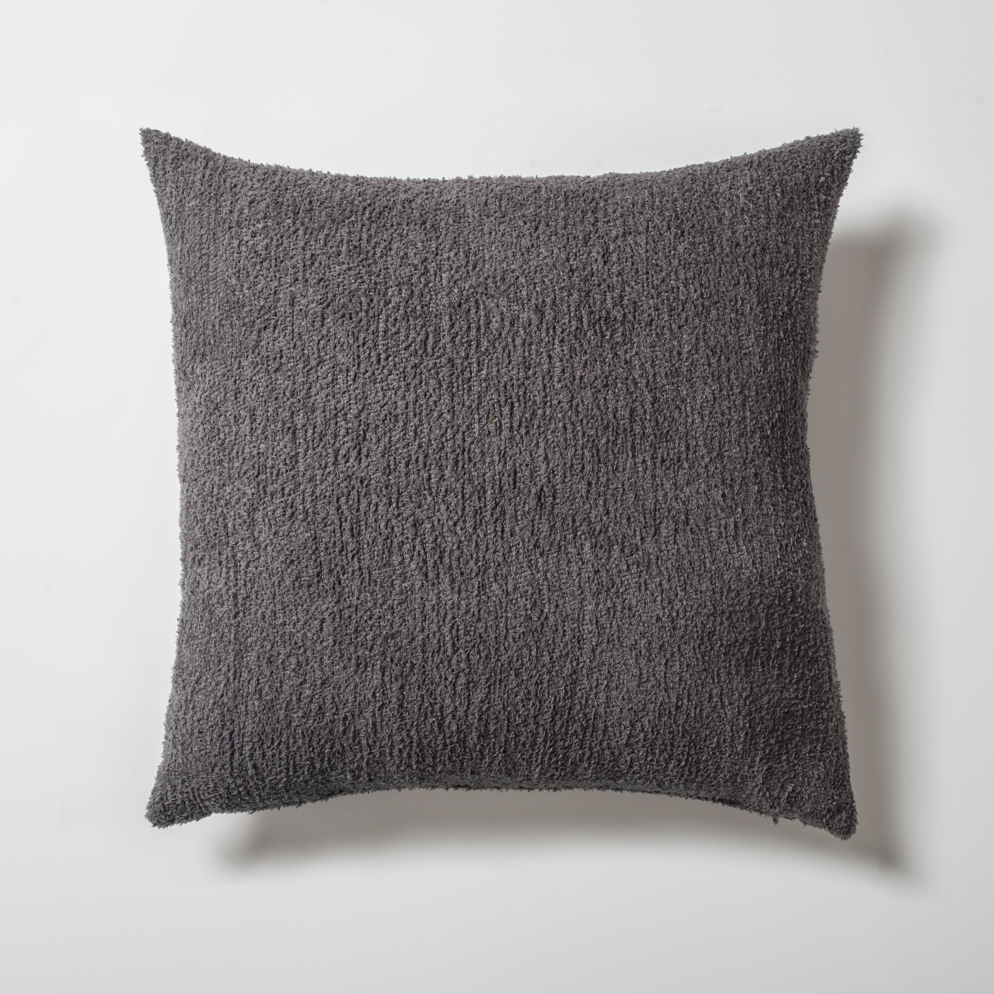 "Cozy" - Sheepskin Texture Fluffy Cushion 20x20 Inch - Anthracite (Cover Only)