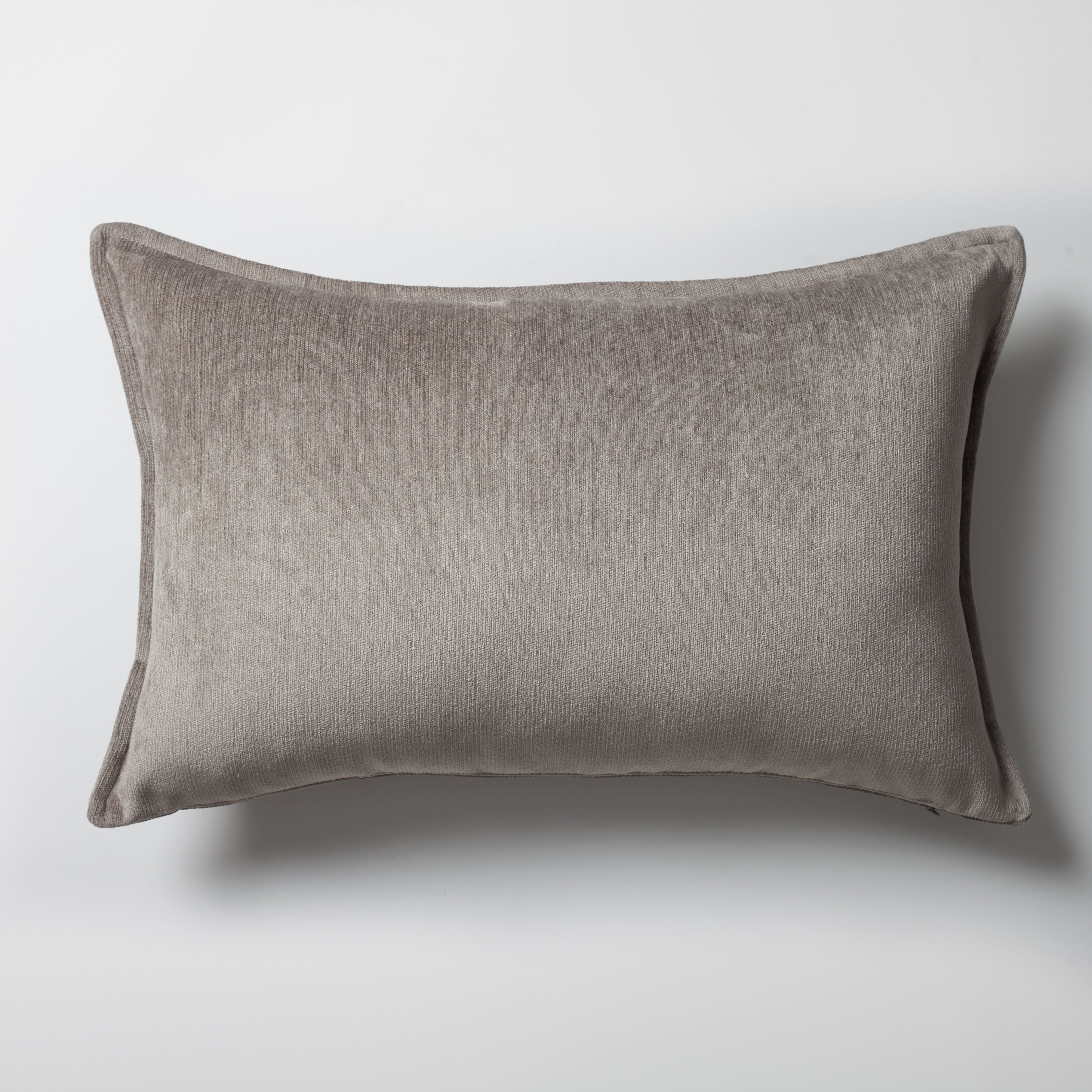 "Eliza" - Mink Viscose Natural Linen Pillow 16x24 Inch - Mink (Cover Only)