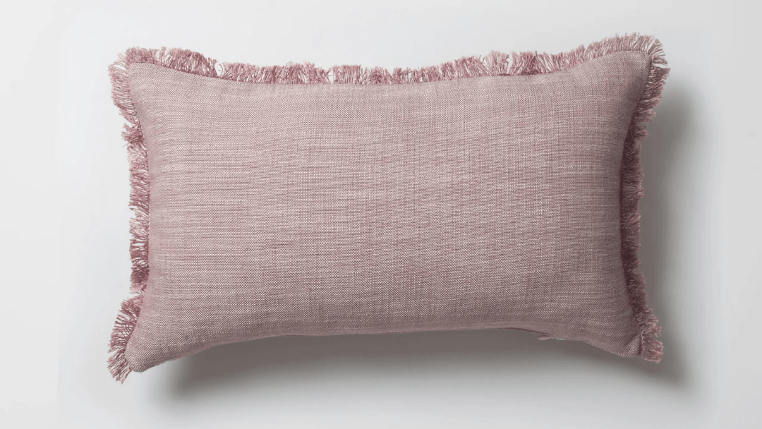 Soho Keten Püsküllü Kırlent - Pembe