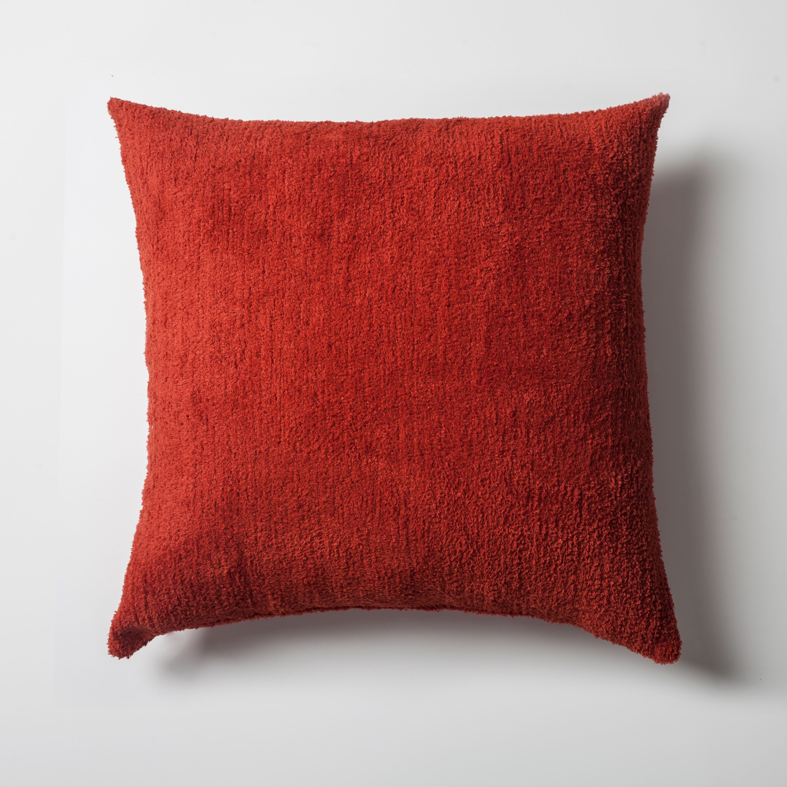 "Cozy" - Sheepskin Texture Fluffy Cushion 20x20 Inch - Red (Cover Only)