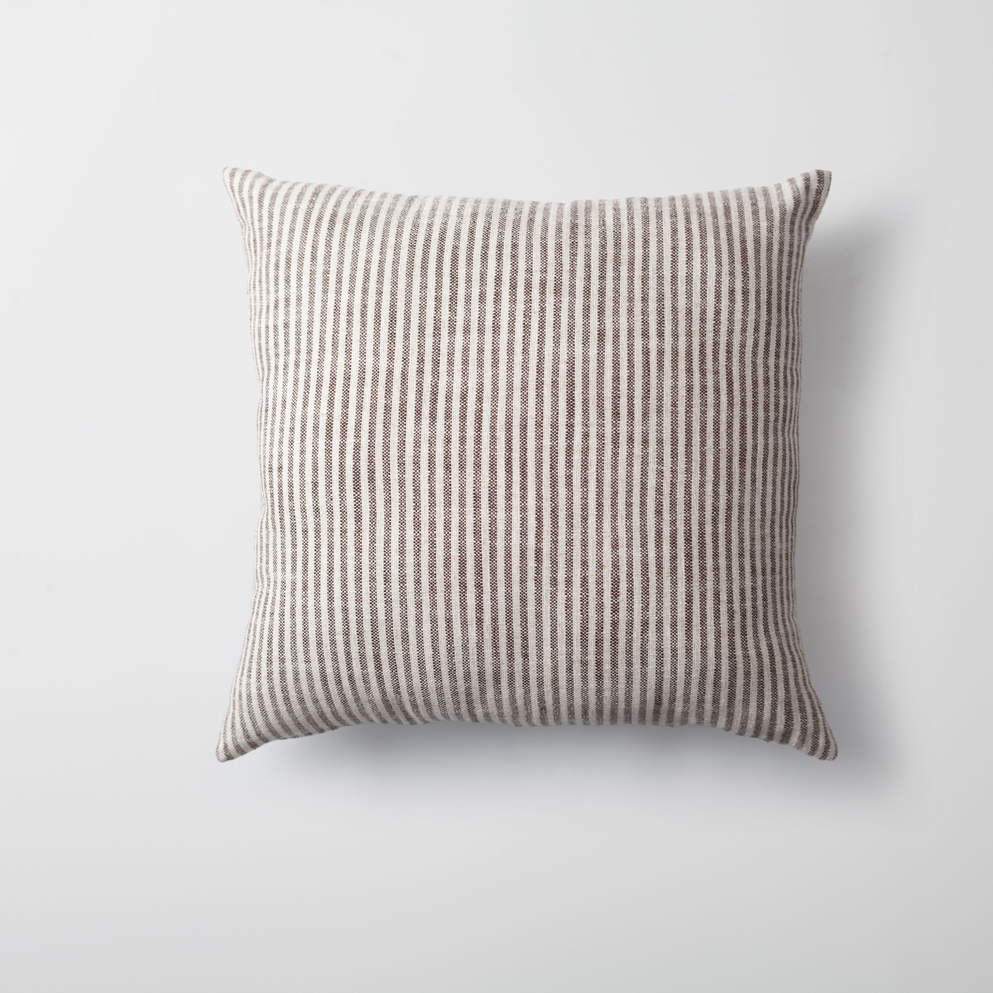 " StripeOnStripe " - Dekoratif Yastık- 3'lü Kombin Set - Kahverengi & Keten