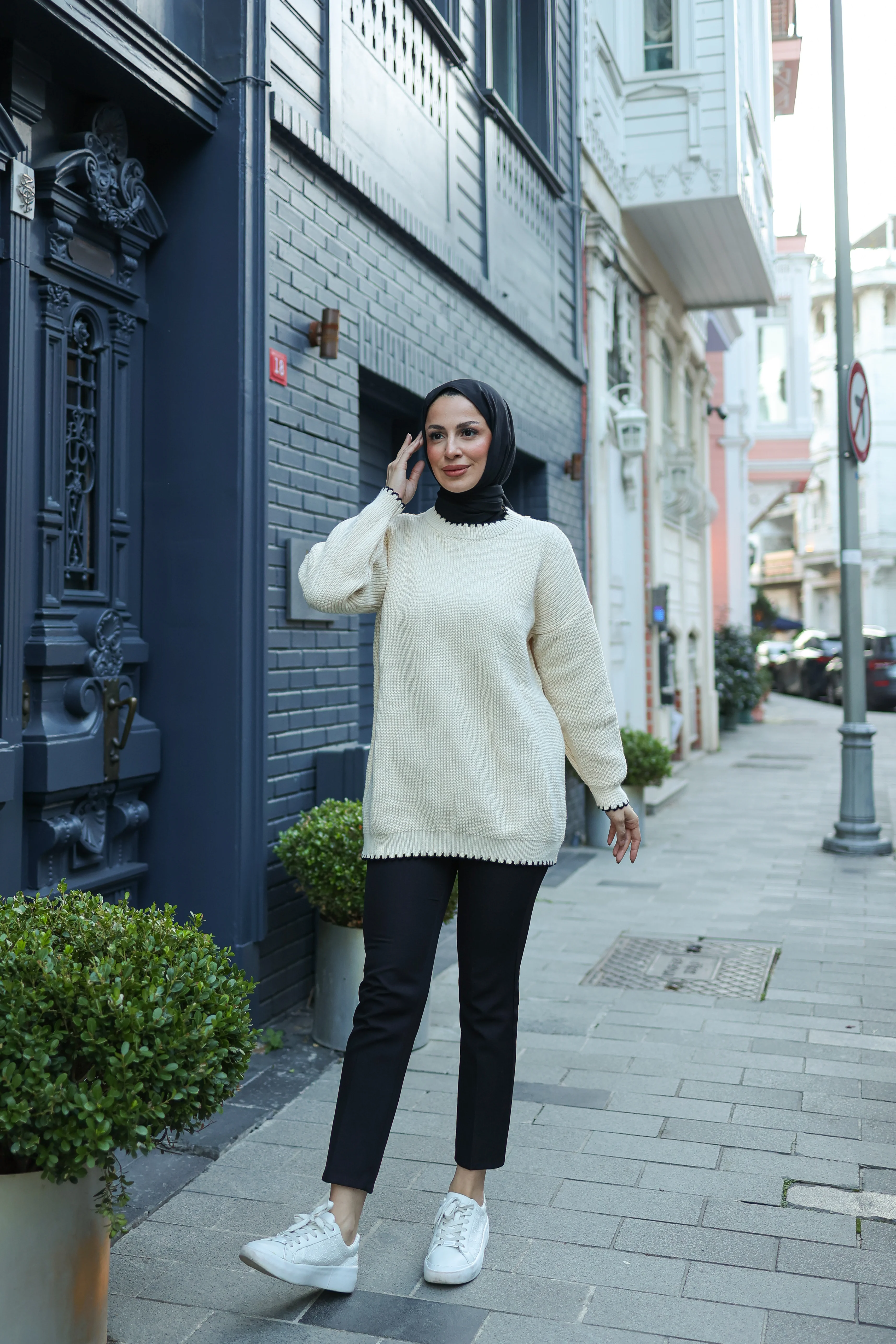 Luazul Oversize Triko Kazak