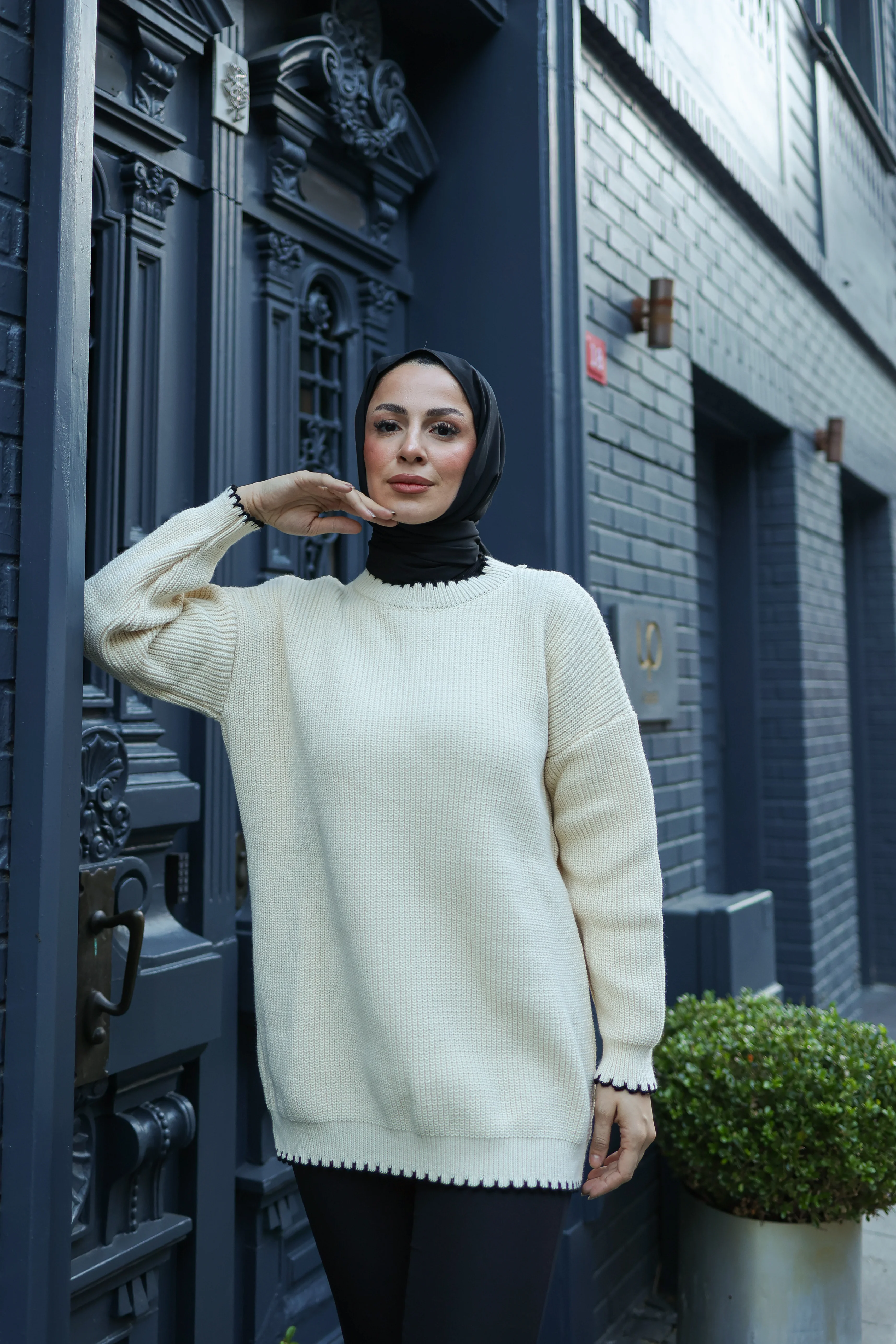 Luazul Oversize Triko Kazak