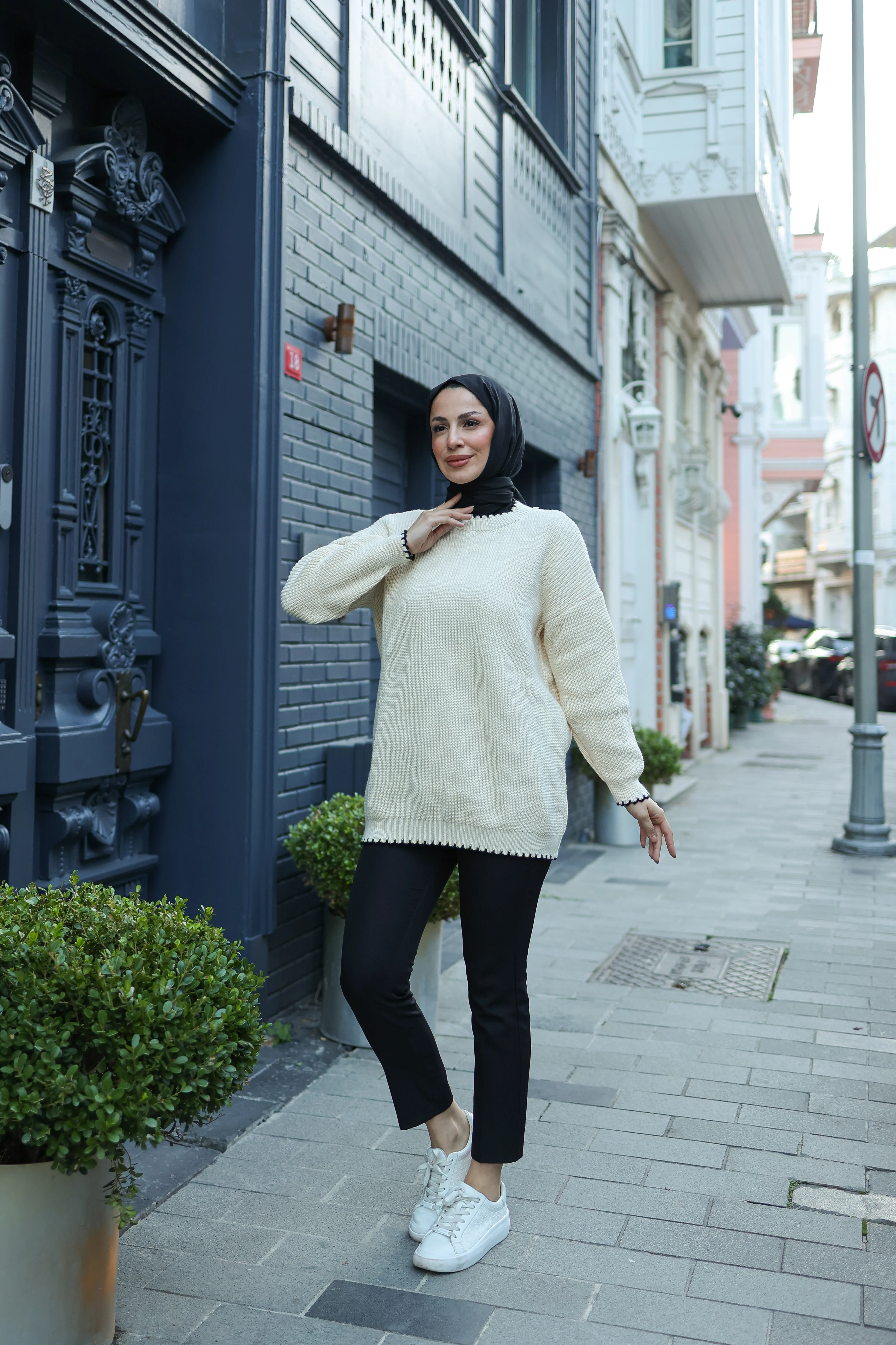 Luazul Oversize Triko Kazak