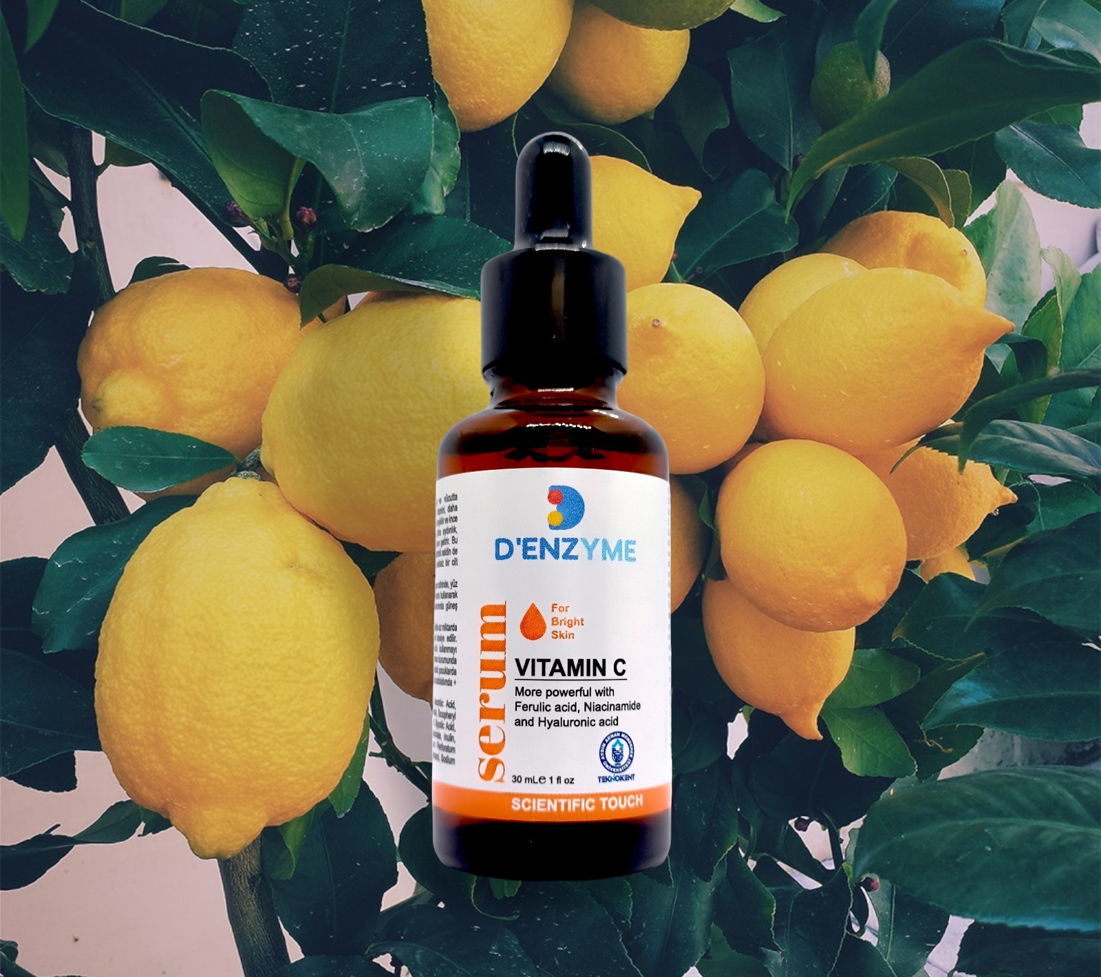 Vitamin C Aydınlatıcı Serum-(WITH FERULIC ACID, NIACINAMIDE and HYALURONIC ACID)