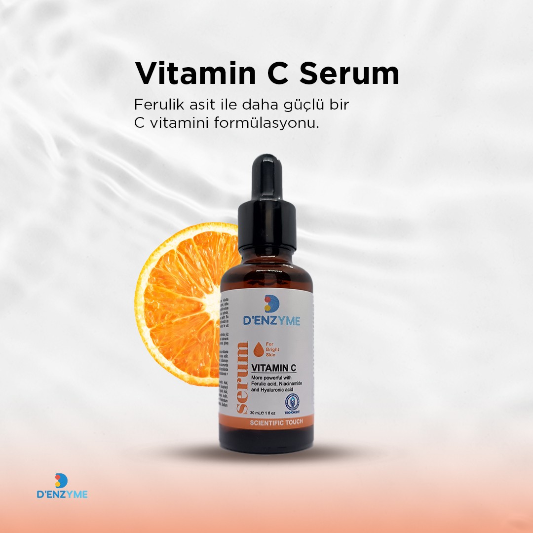 Vitamin C Aydınlatıcı Serum-(WITH FERULIC ACID, NIACINAMIDE and HYALURONIC ACID)