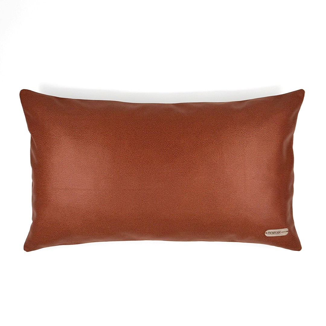 Flat Suni Nubuk Düz Açık Taba Antrasit Gri Açık Koyu Kahve Kiremit Dikdörtgen Kırlent Kılıfı 60x35cm