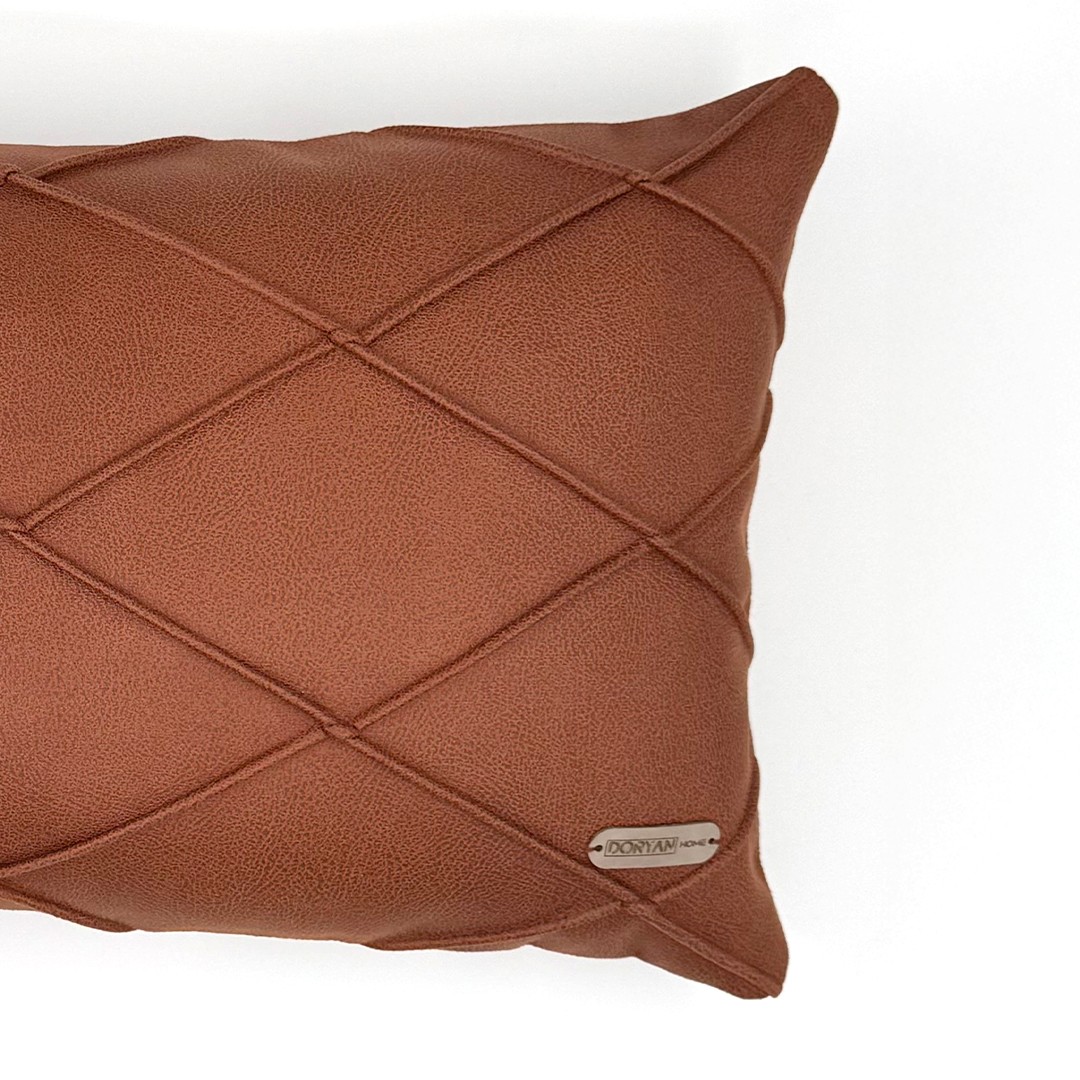 Efes Antik Suni Nubuk Dikdörtgen Dekoratif Kırlent Kılıfı 60x35cm