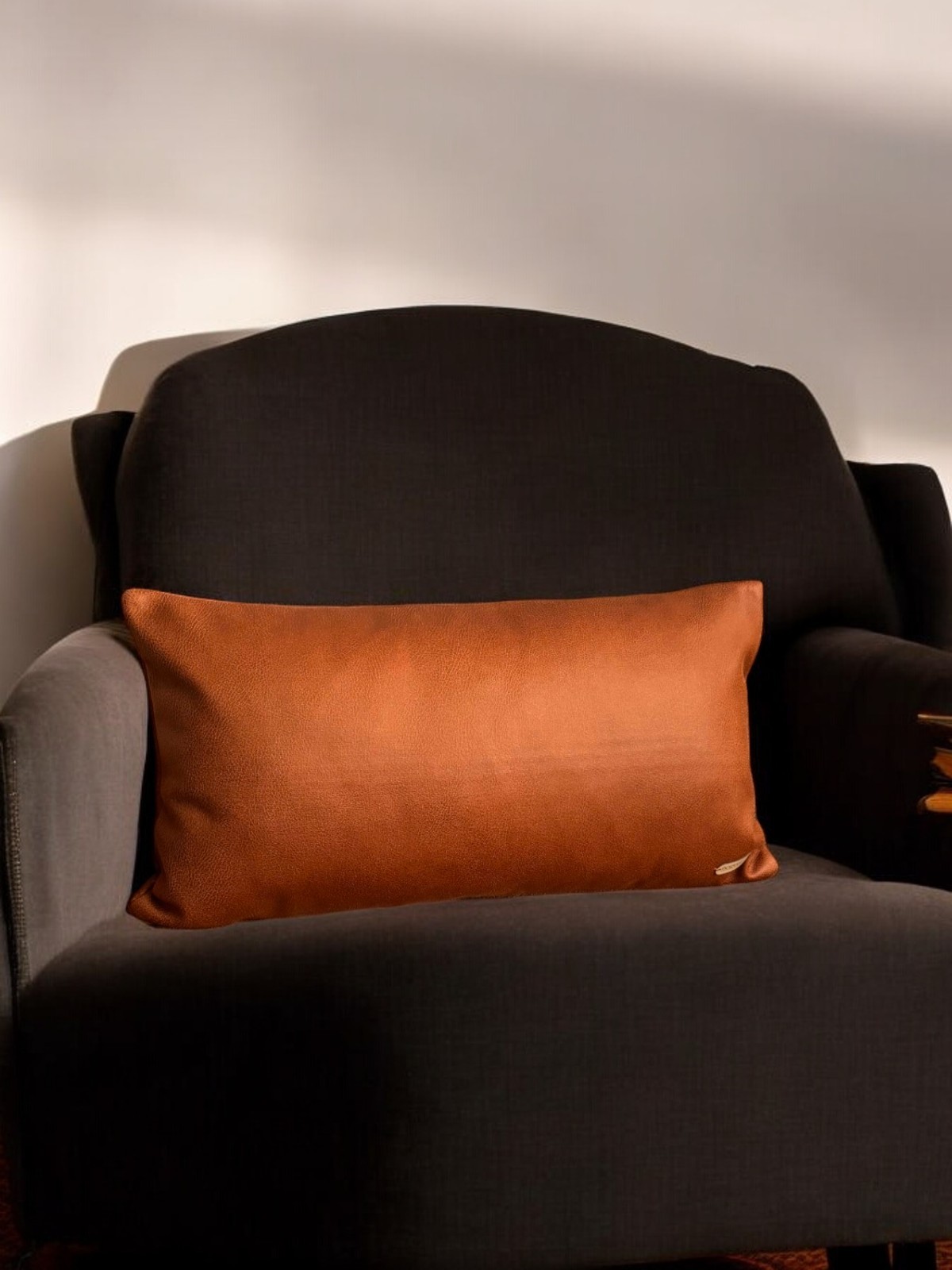 Flat Suni Nubuk Düz Açık Taba Antrasit Gri Açık Koyu Kahve Kiremit Dikdörtgen Kırlent Kılıfı 60x35cm