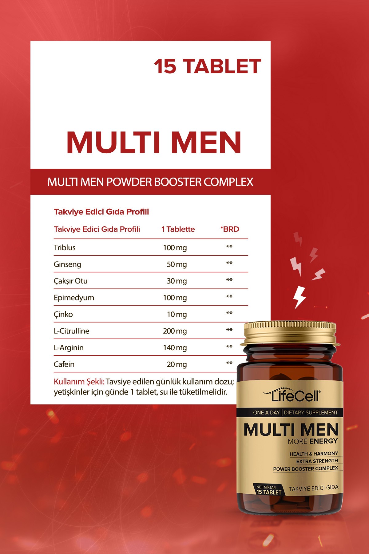 Multı Men Power Booster Complex | More Energy ( Erkeklere Özel Multivitamin Desteği )