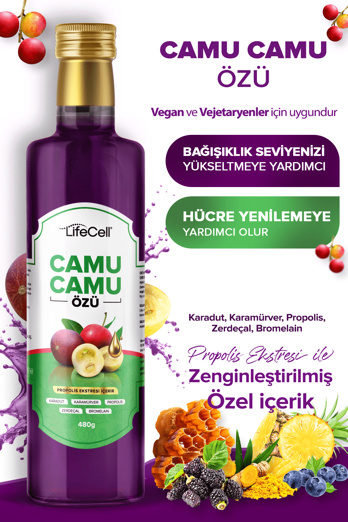 Camu Camu Özü - Propolis Ekstresi