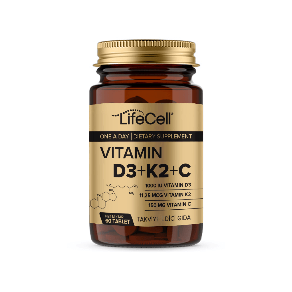 Vitamin D3 + K2 + C