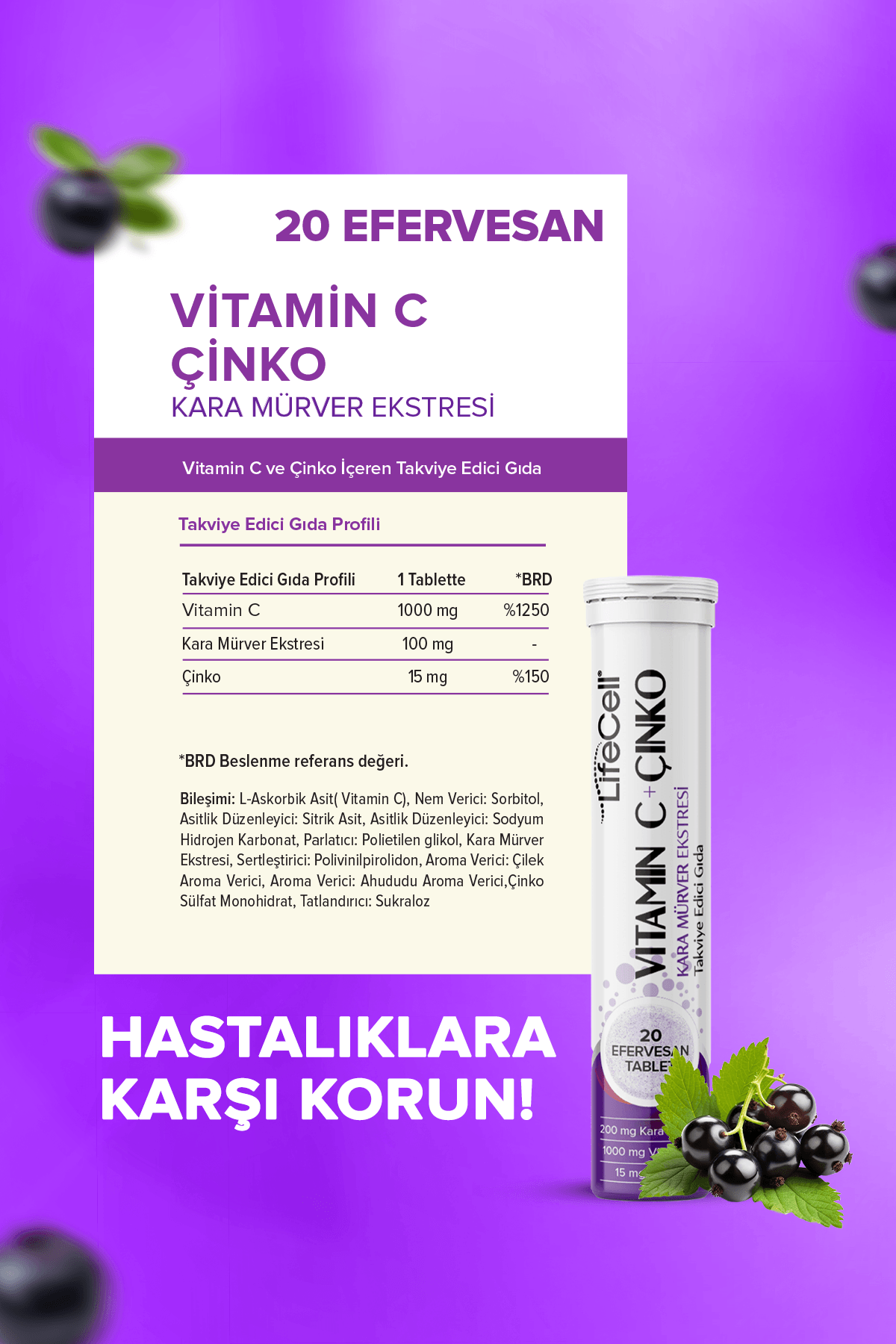 Vitamin C+ Karamürver+Çinko