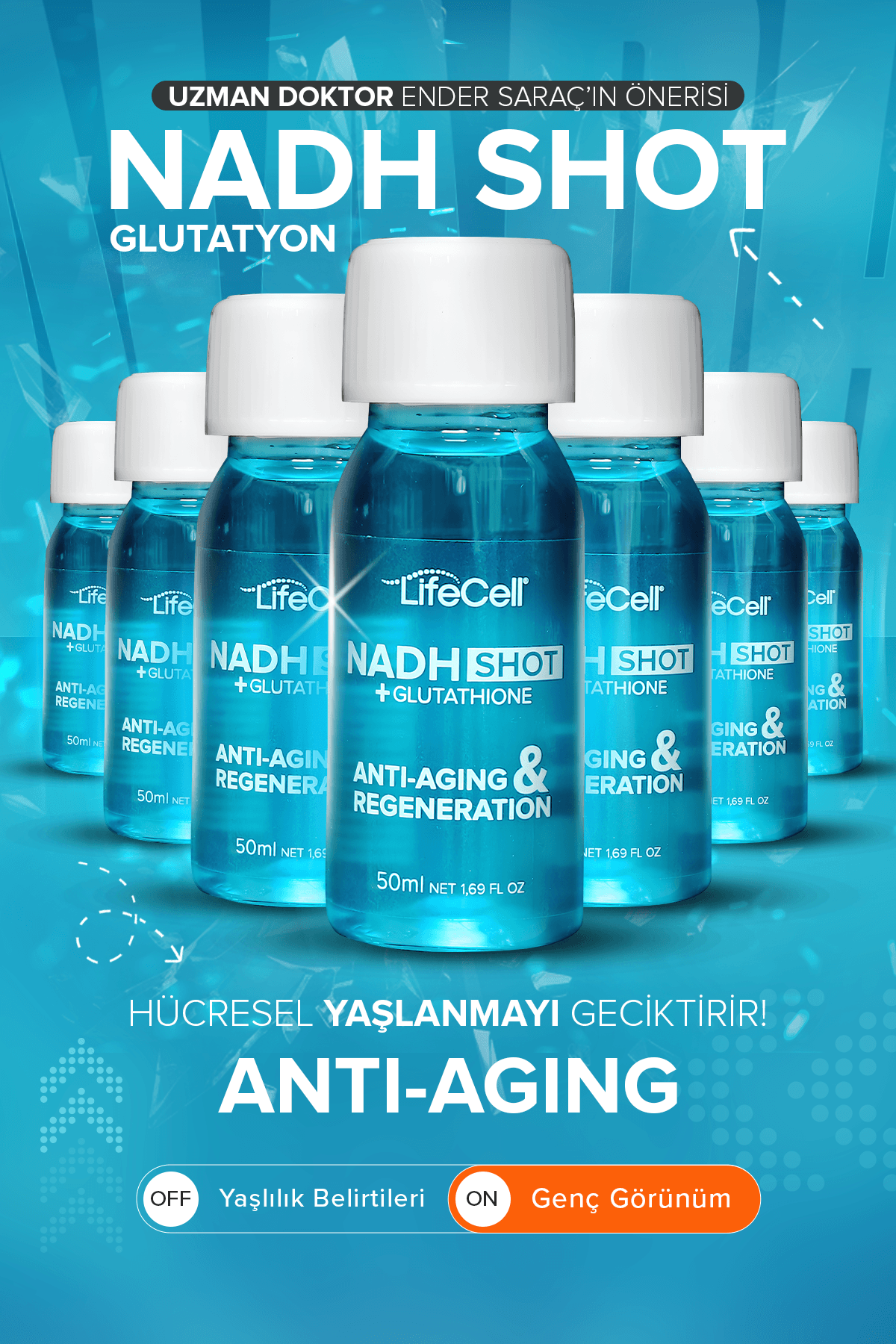 Nadh Shot + Glutathione ( Glutatyon ) Yaşlanma Karşıtı Takviye Edici Gıda