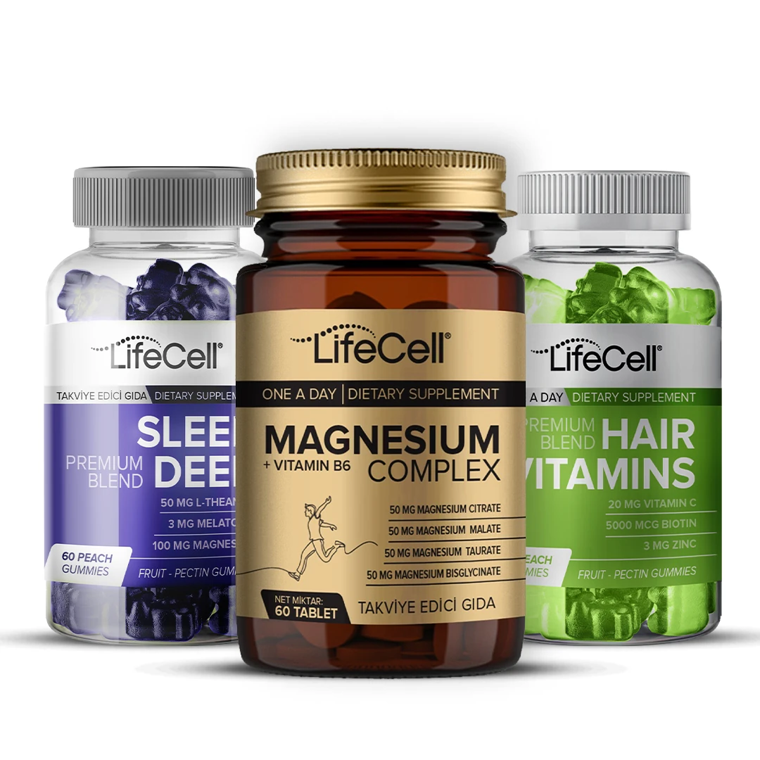 Saç & Enerji & Uyku Desteği Seti