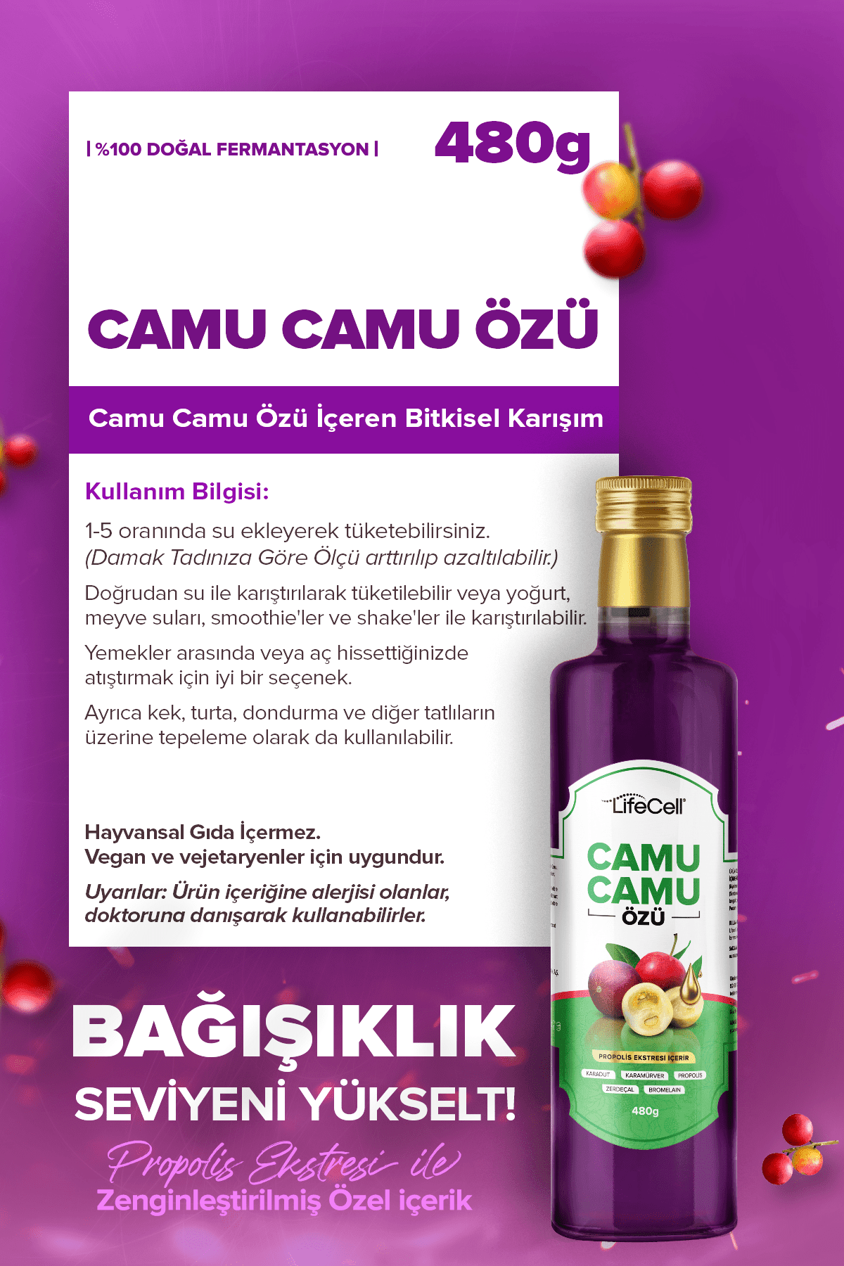 Camu Camu Özü - Propolis Ekstresi