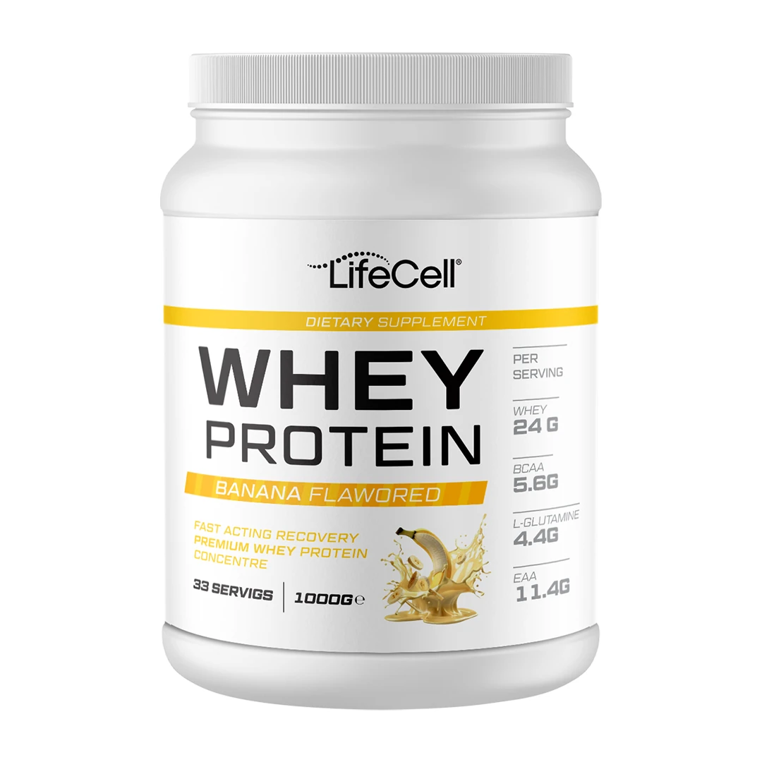  WHEY PROTEİN TOZU | MUZ AROMALI | 33 SERVİS - 1000g