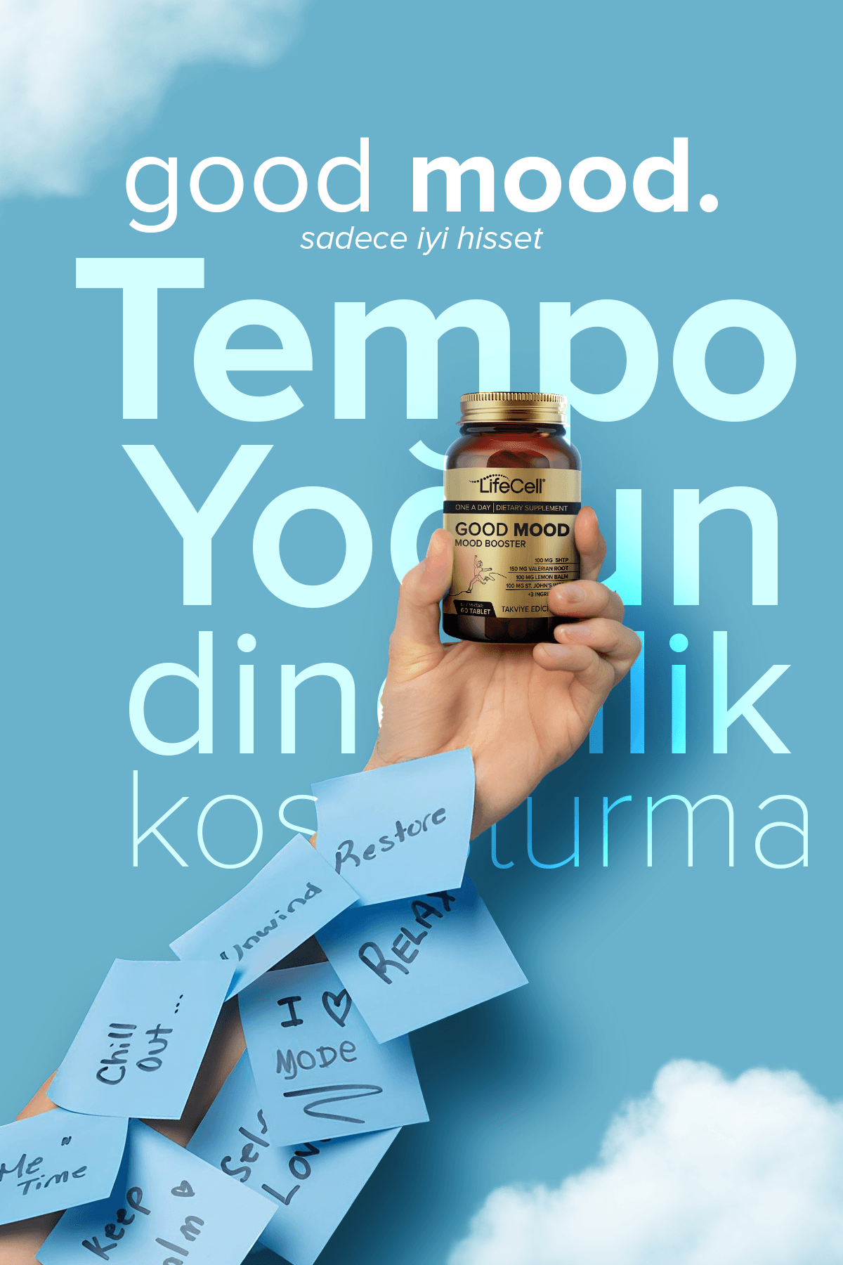 Good Mood Booster | Ruh Halinizi Dengeleyin! 5HTP ve Valerian İçeren Kompleks Takviye Edici Gıda