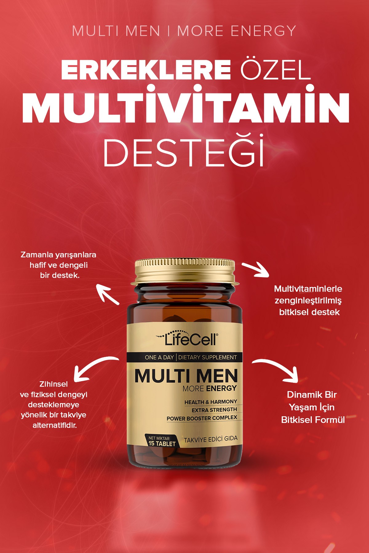 Multı Men Power Booster Complex | More Energy ( Erkeklere Özel Multivitamin Desteği )