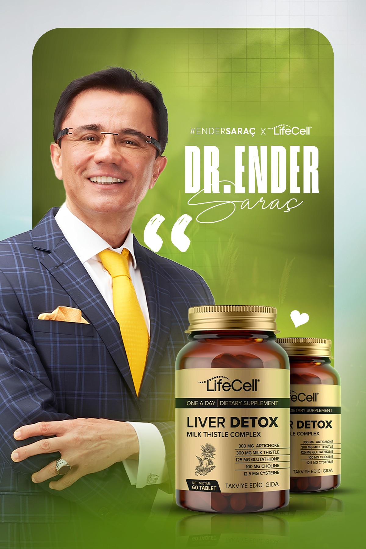 Liver Detox (Karaciğer Detoksu) Glutatyon, Devedikeni Ve Enginar İçeren Takviye Edici Gıda