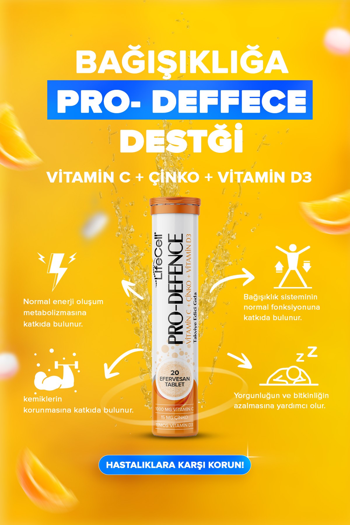 Pro Defence ‐ Vitamin C+Çinko+Vitamin D3