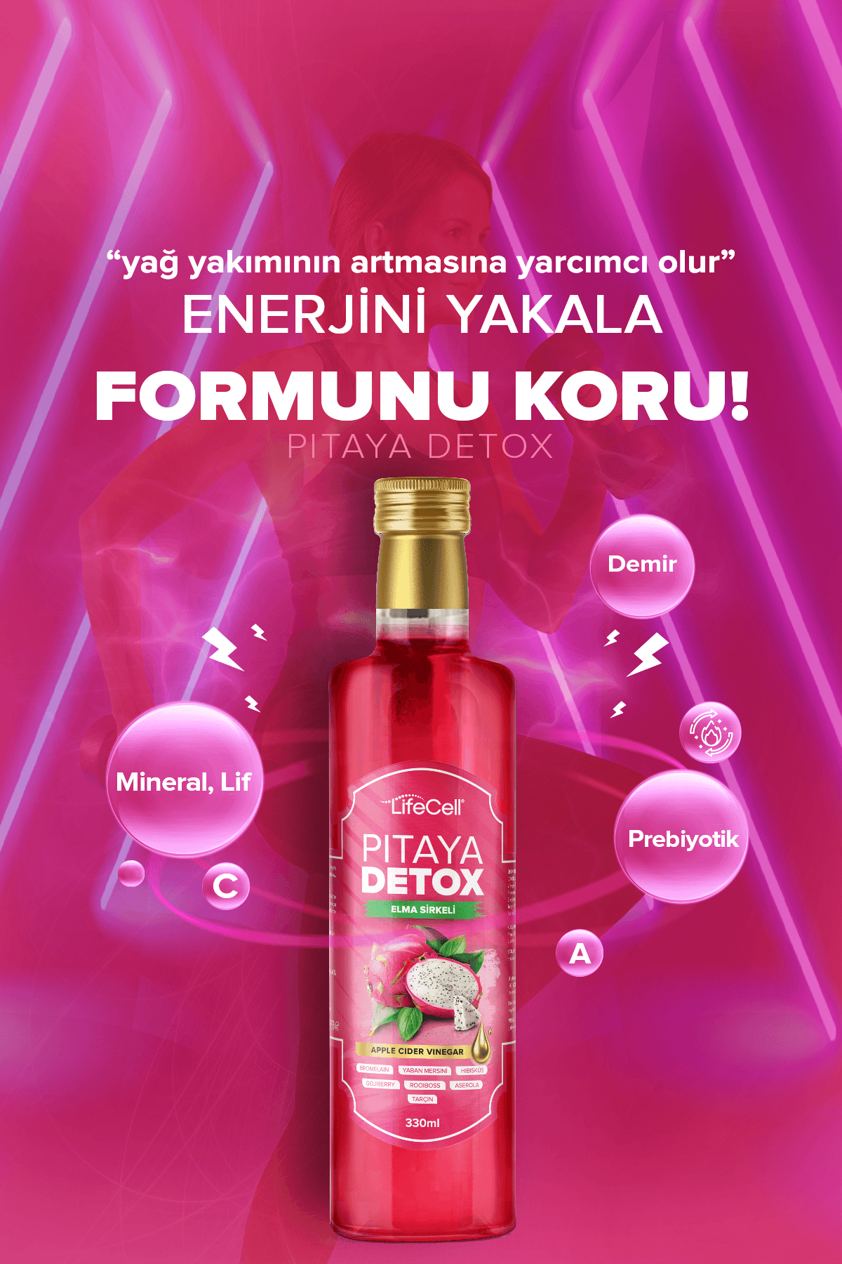 Pitaya Detox - Elma Sirkeli Doğal Fermantasyon