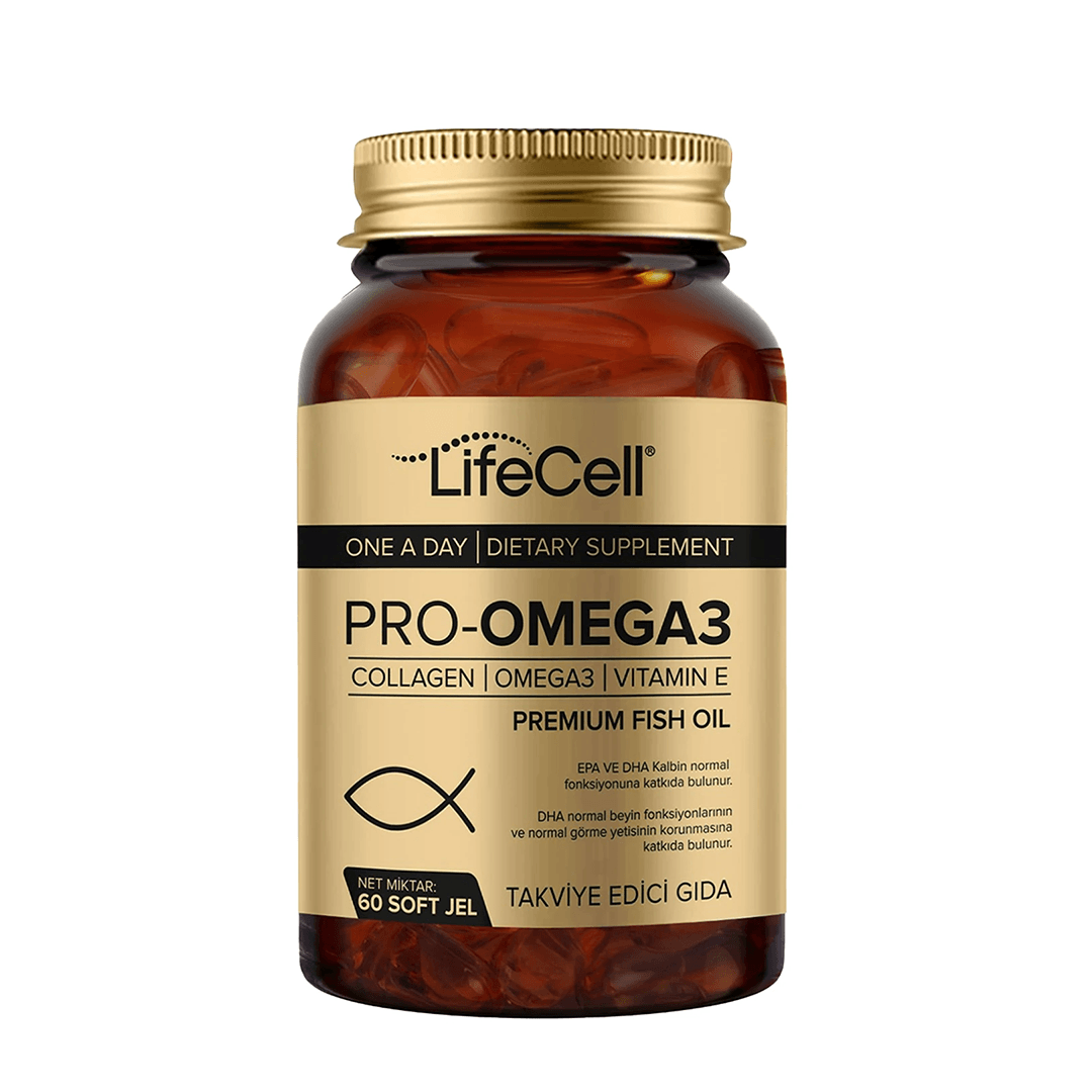 Pro-Omega 3 | DHA & EPA, Kolajen ve Vitamin E İçeren Takviye