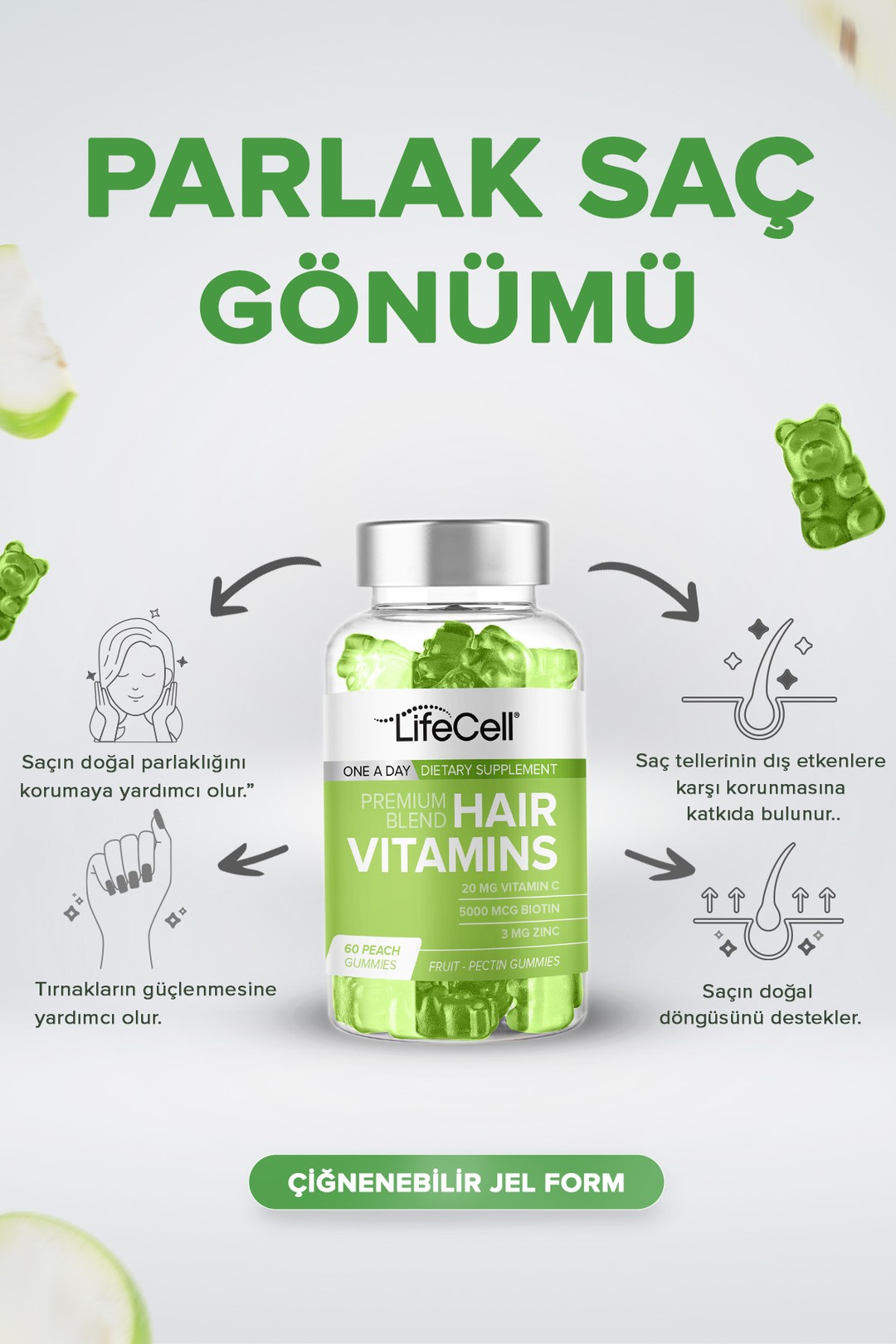 Lifecell Collagen + Omega-3 + Hyaluronic Acid + CoQ10 (30 Saşe)