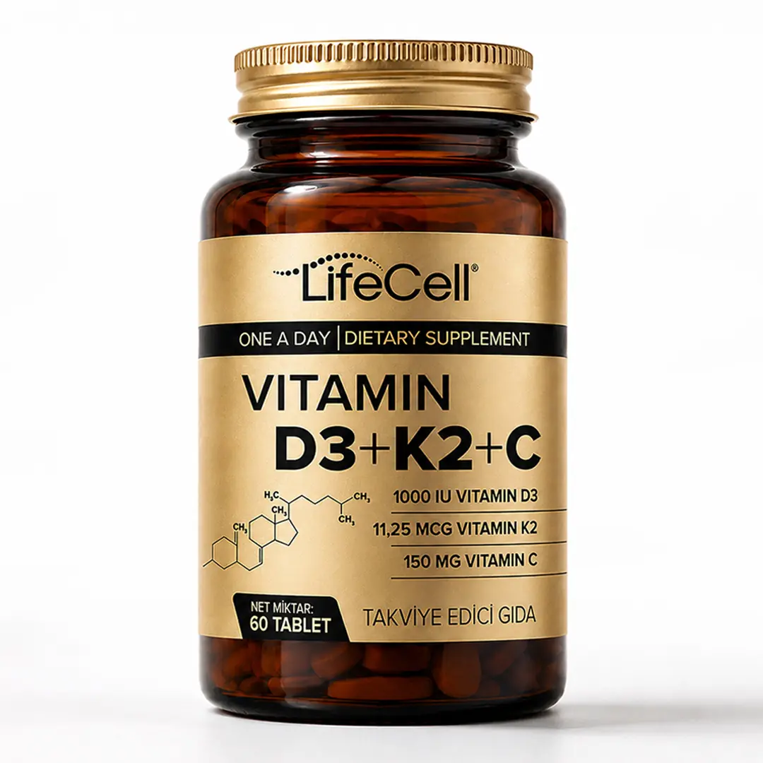 Vitamin D3 + K2 + C