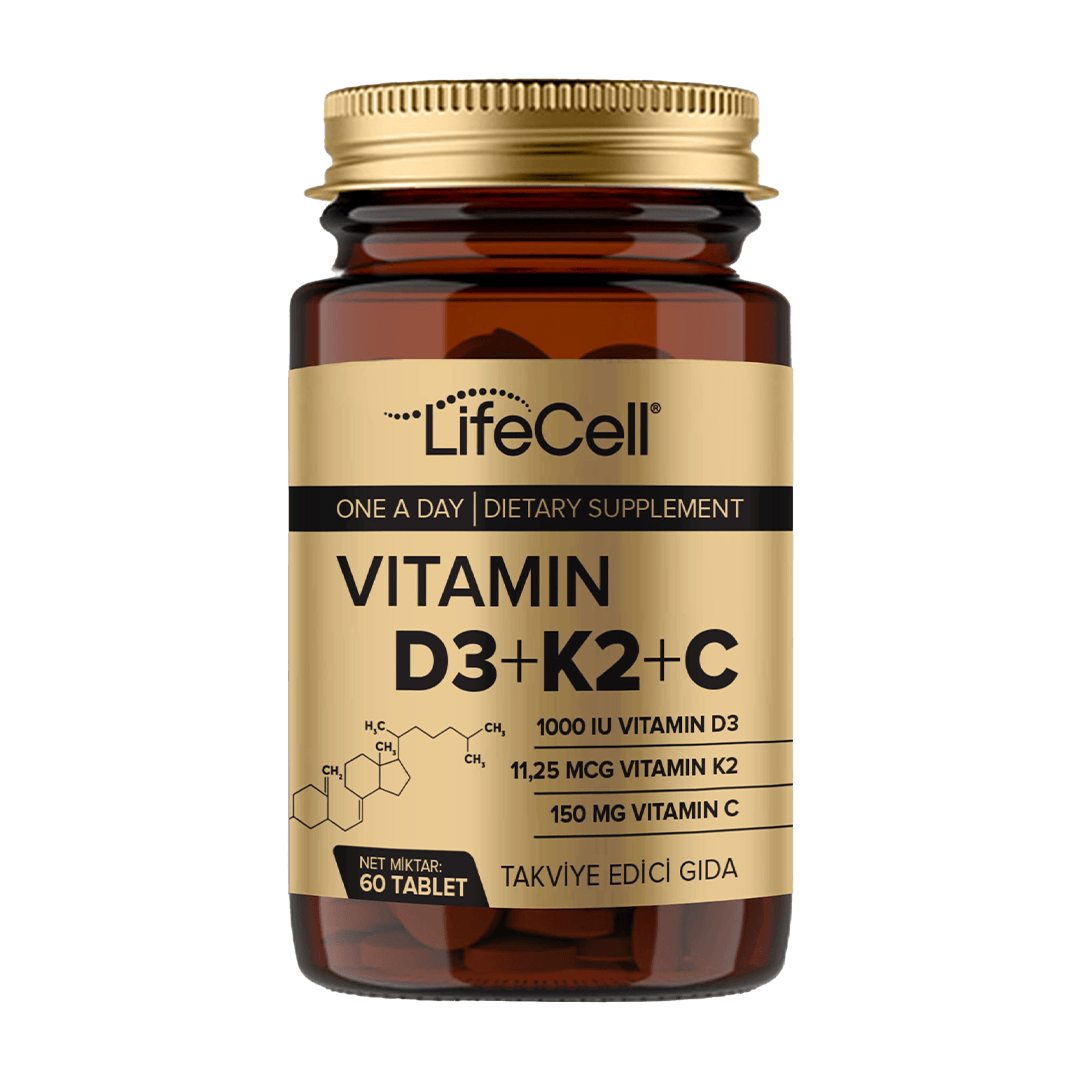 Vitamin D3 + K2 + C