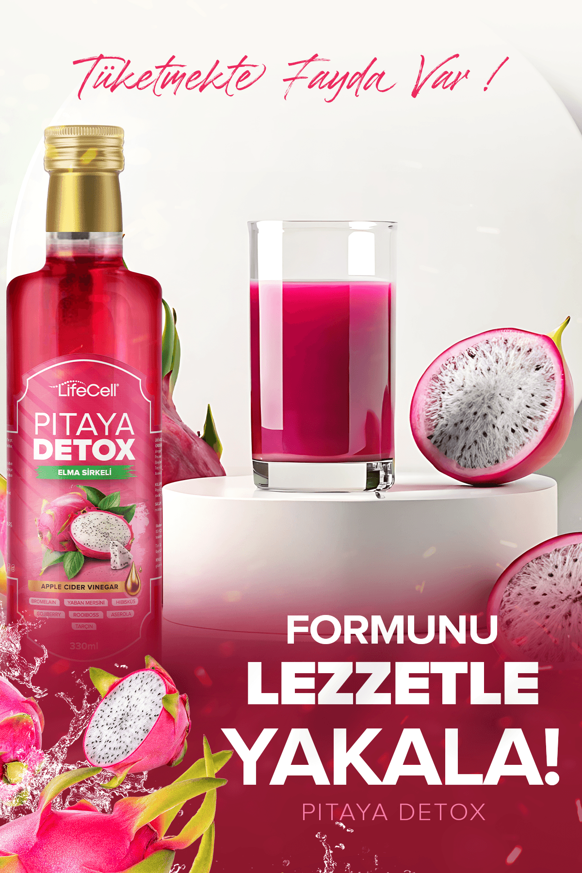 Pitaya Detox - Elma Sirkeli Doğal Fermantasyon