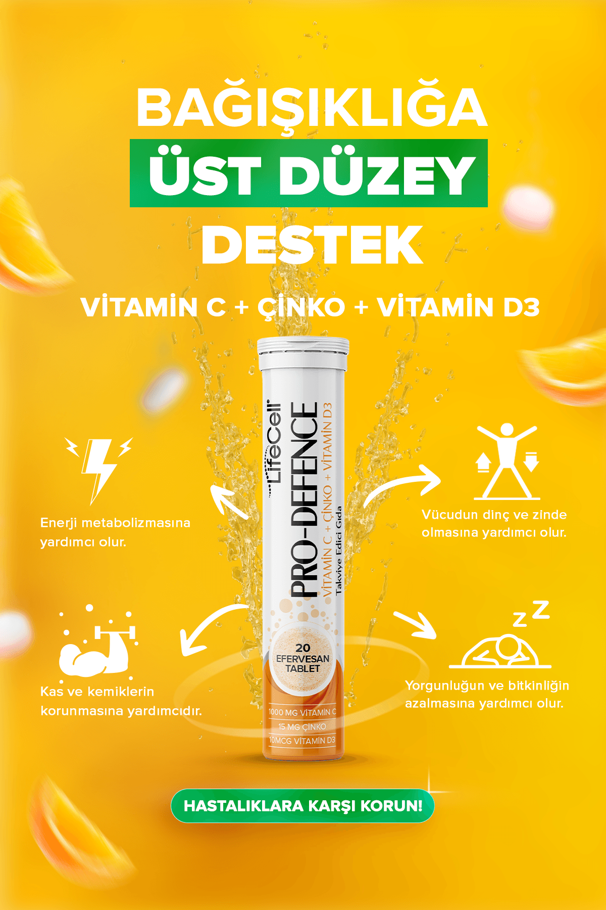 Pro Defence ‐ Vitamin C+Çinko+Vitamin D3