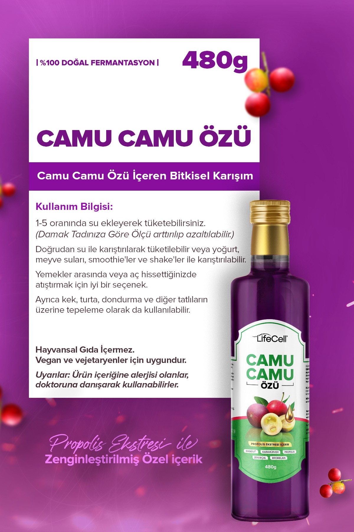 Camu Camu Özü - Propolis Ekstresi