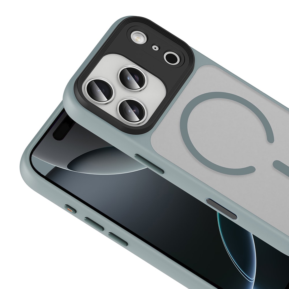 Apple iPhone 17 Pro Kılıf Mat Arka Yüzey Wireless Şarj Özellikli Zore Flet M-safe Kapak