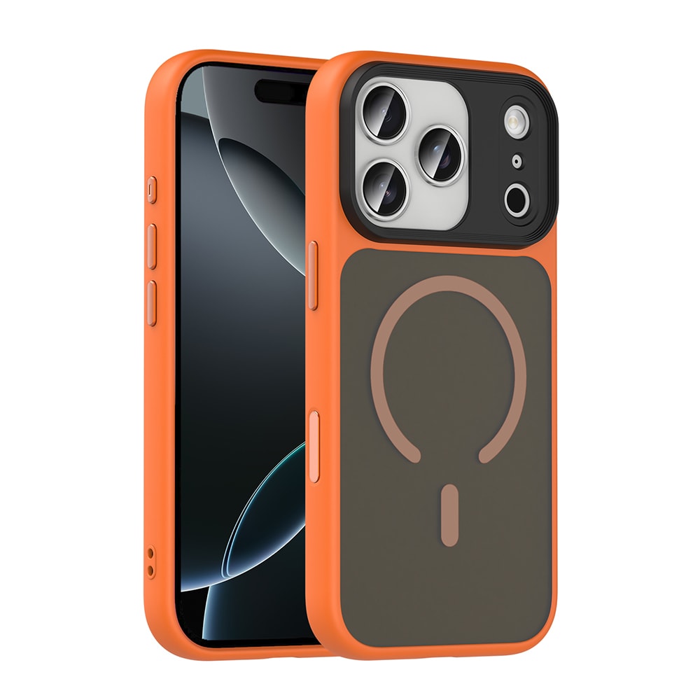Apple iPhone 17 Pro Max Kılıf Mat Arka Yüzey Wireless Şarj Özellikli Zore Flet M-safe Kapak