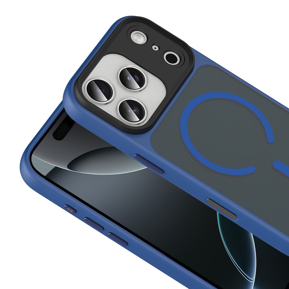 Apple iPhone 17 Pro Max Kılıf Mat Arka Yüzey Wireless Şarj Özellikli Zore Flet M-safe Kapak