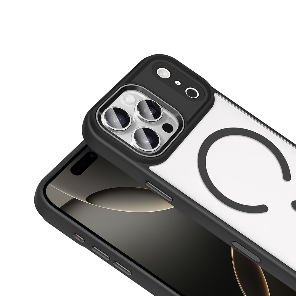 Apple iPhone 17 Pro Kılıf Wireless Şarj Özellikli Zore Krom M-safe Silikon Kapak