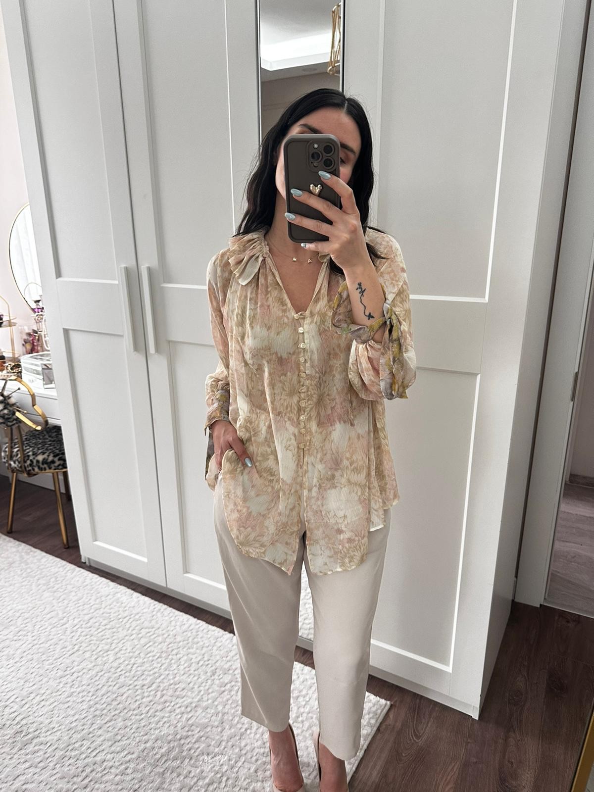 Orijinal Model , Renkli Şifon Bluz