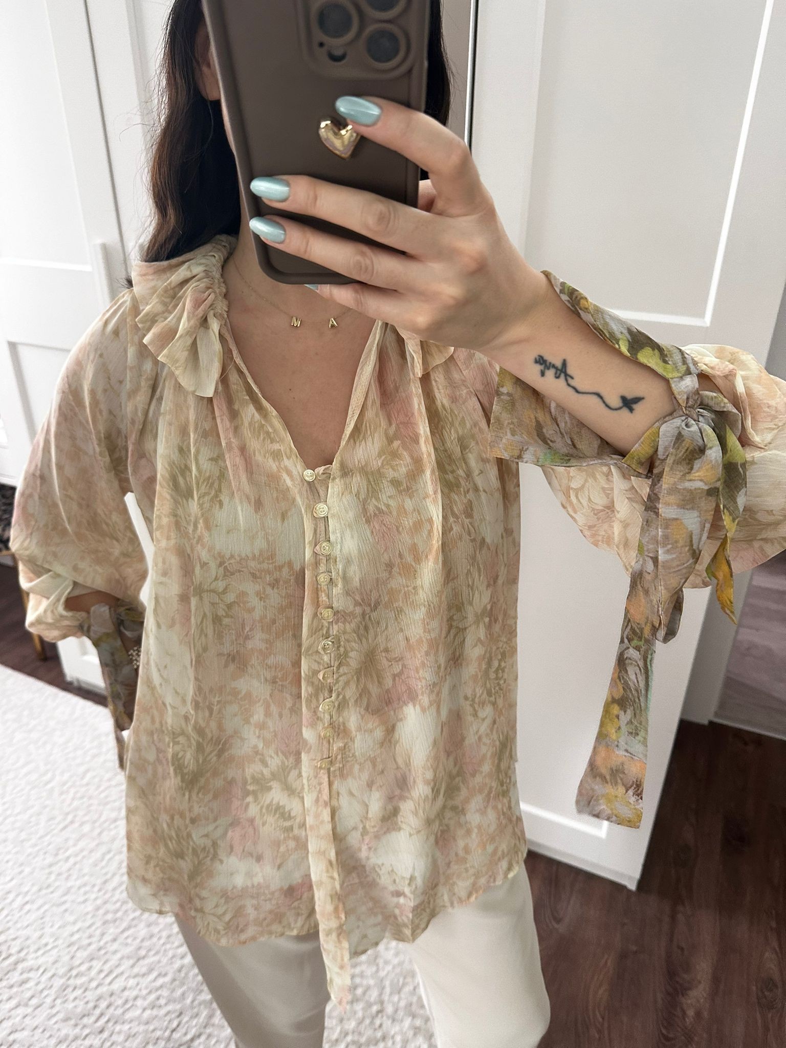 Orijinal Model , Renkli Şifon Bluz